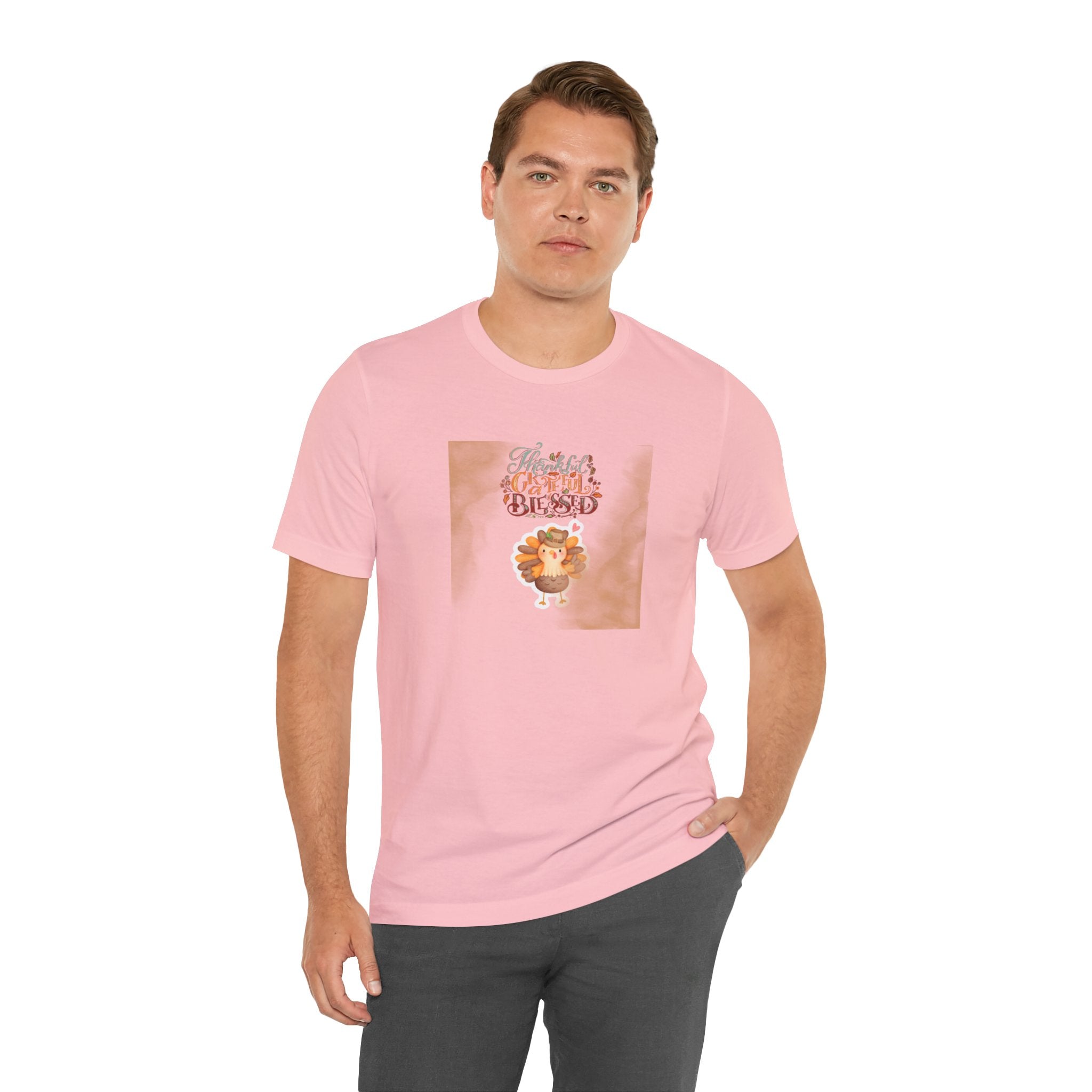 Thankful Grateful Blessed Unisex Jersey Short Sleeve Tee
