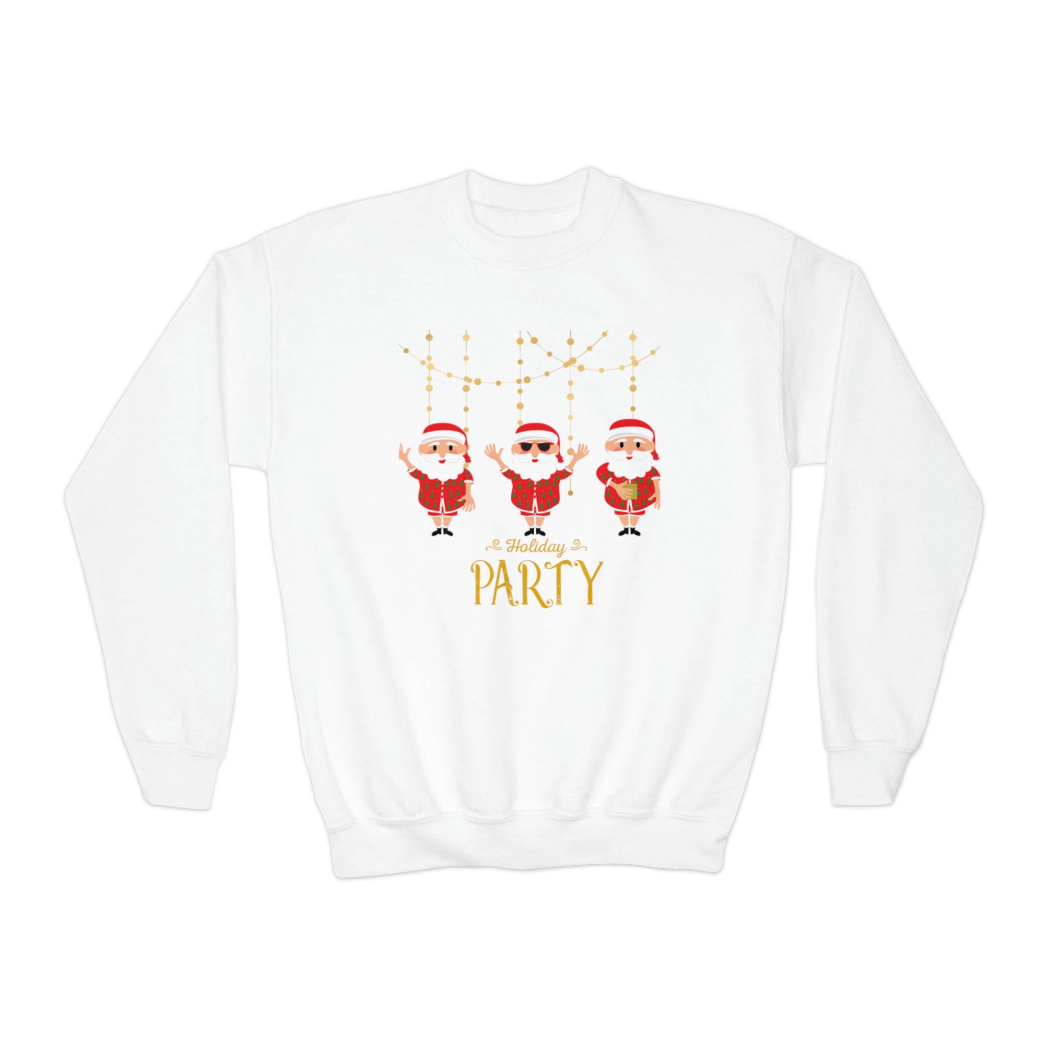Santa's Holiday Party Youth Crewneck Sweatshirt
