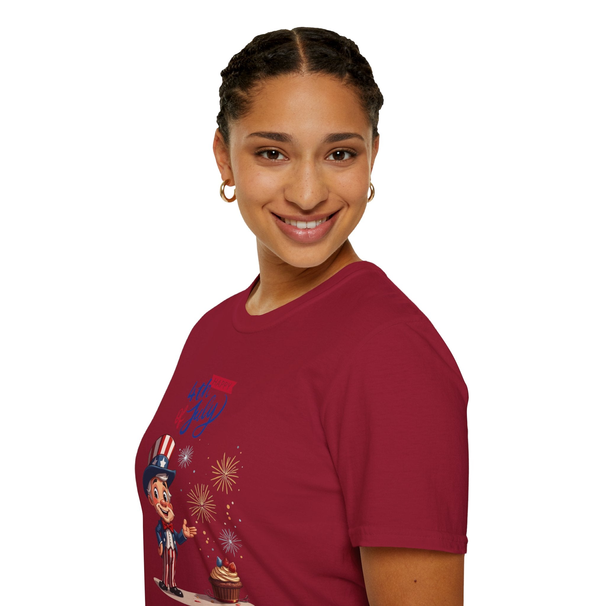 Uncle Sam Happy 4th of July Unisex Soft-style T-Shirt