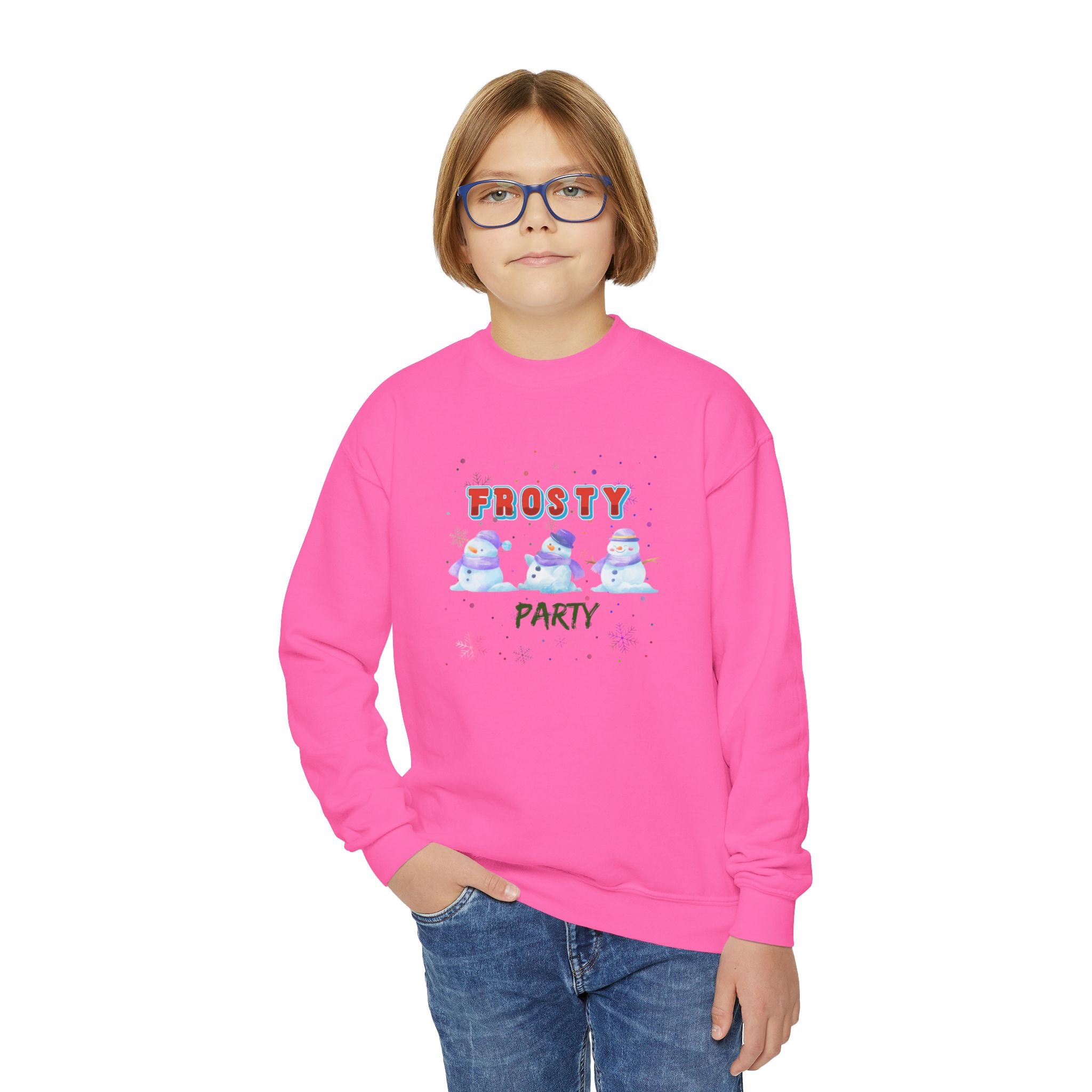 Frosty Party Youth Crewneck Sweatshirt