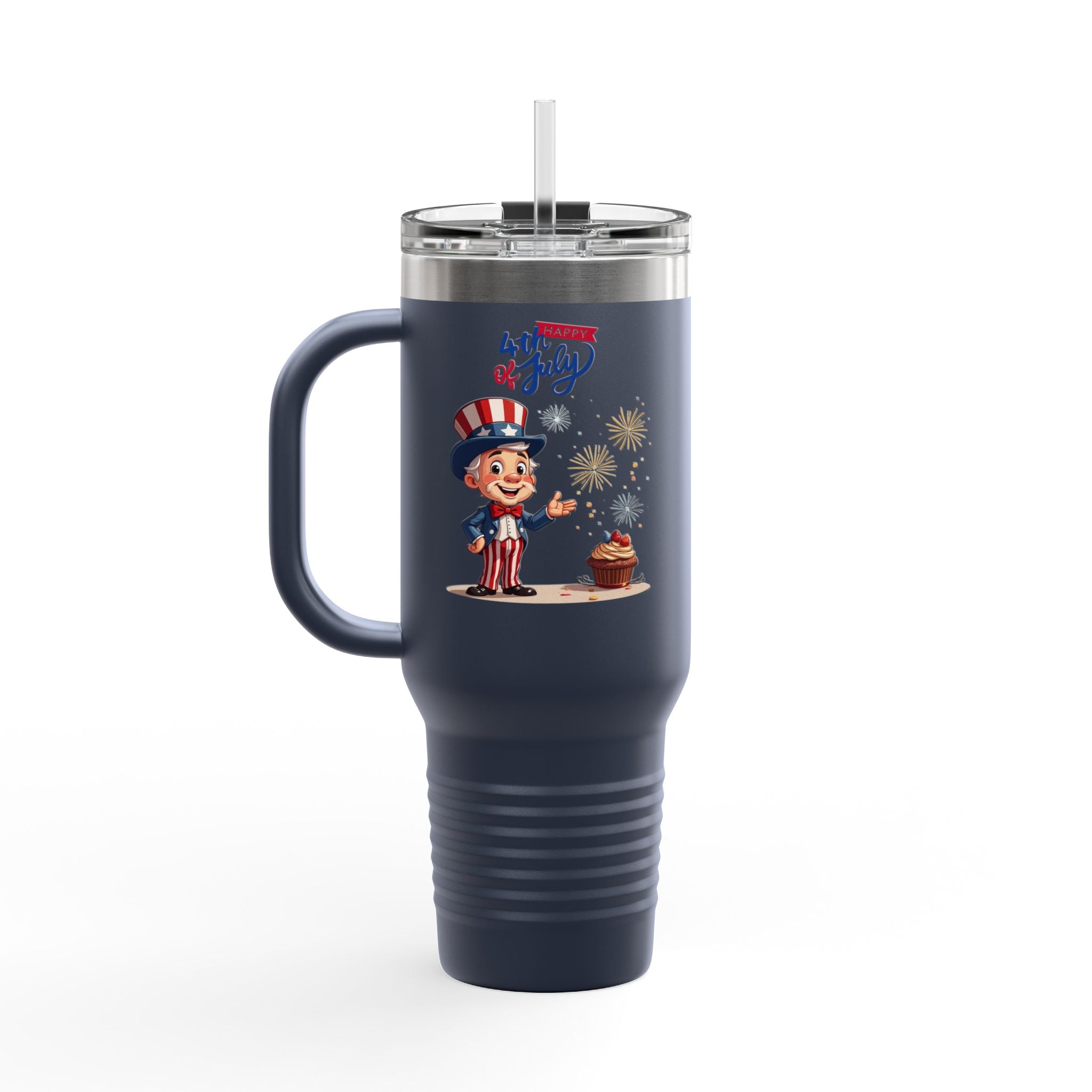 Uncle Sam Happy 4th of July Insulated Travel Mug, 40oz