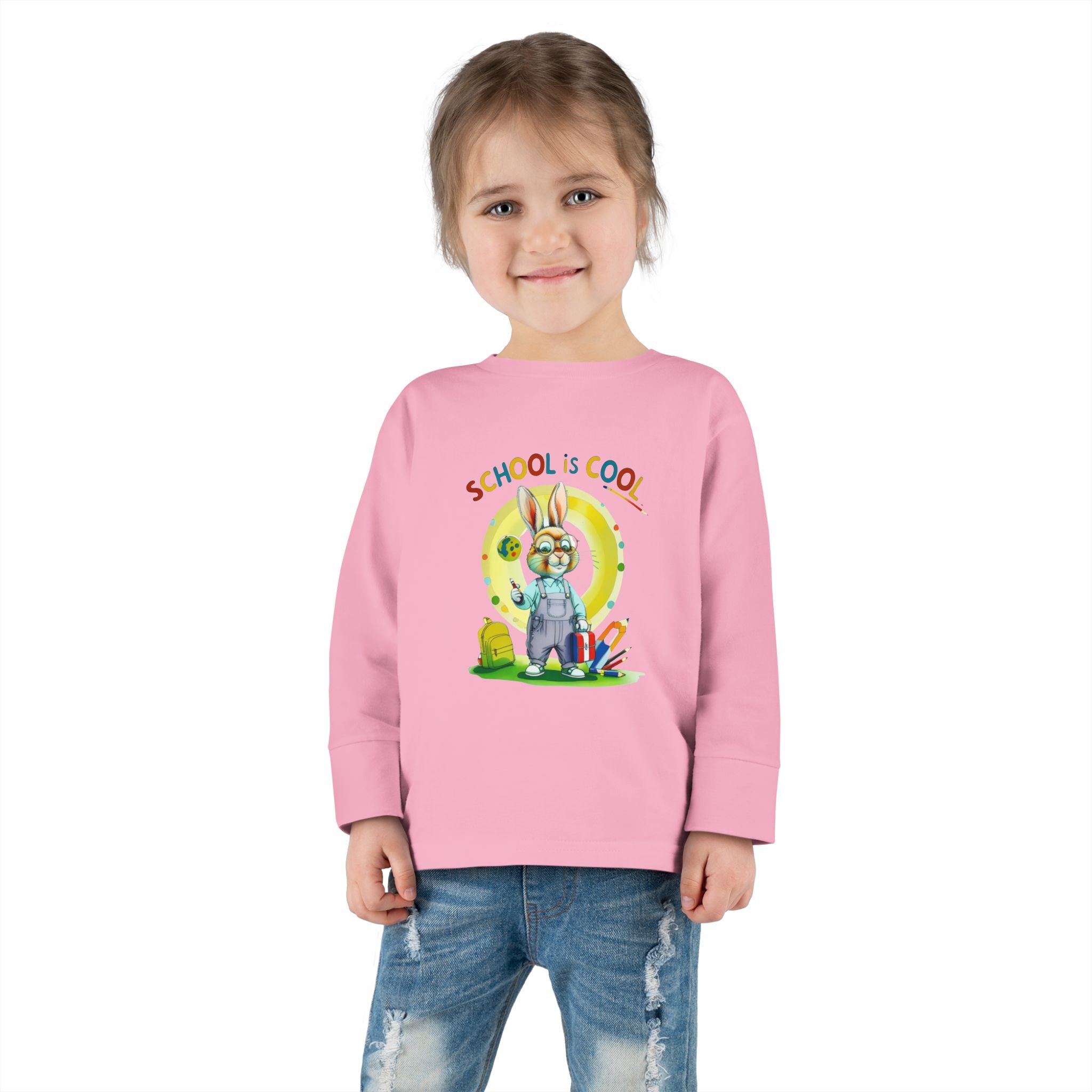 School is Cool Toddler Long Sleeve Tee