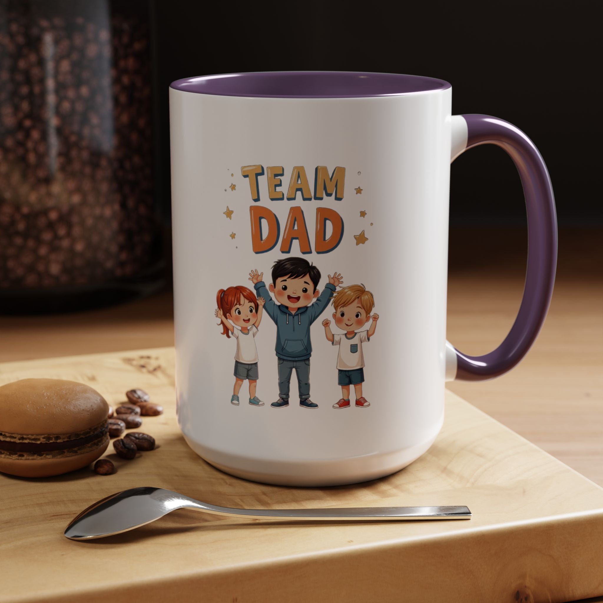 Team Dad Accent Coffee Mug