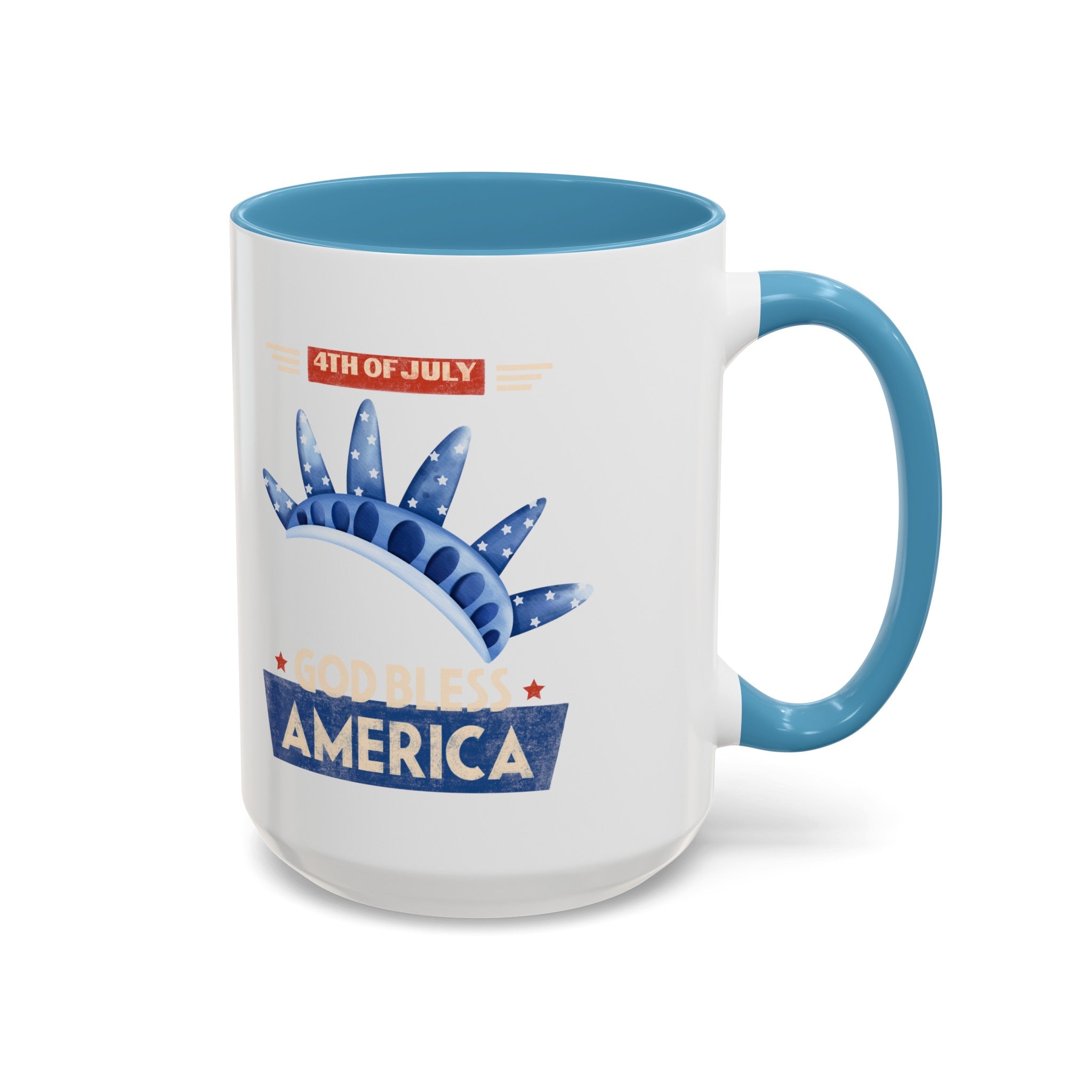 God Bless America Accent Coffee Mug (11, 15oz)