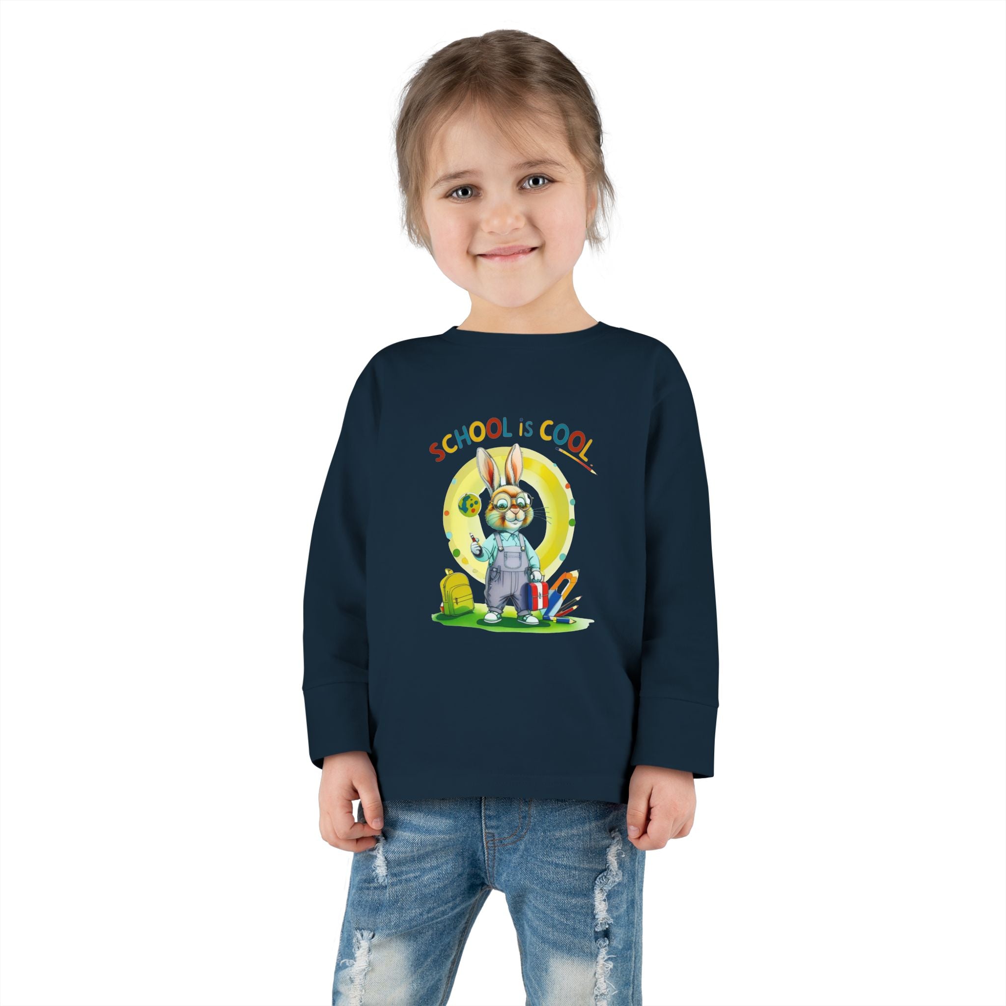 School is Cool Toddler Long Sleeve Tee