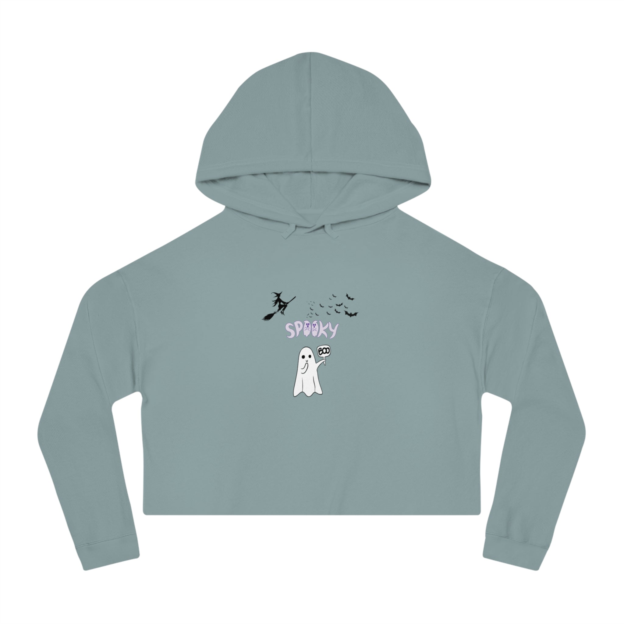 Spooky Boo Women’s Cropped Hooded Sweatshirt