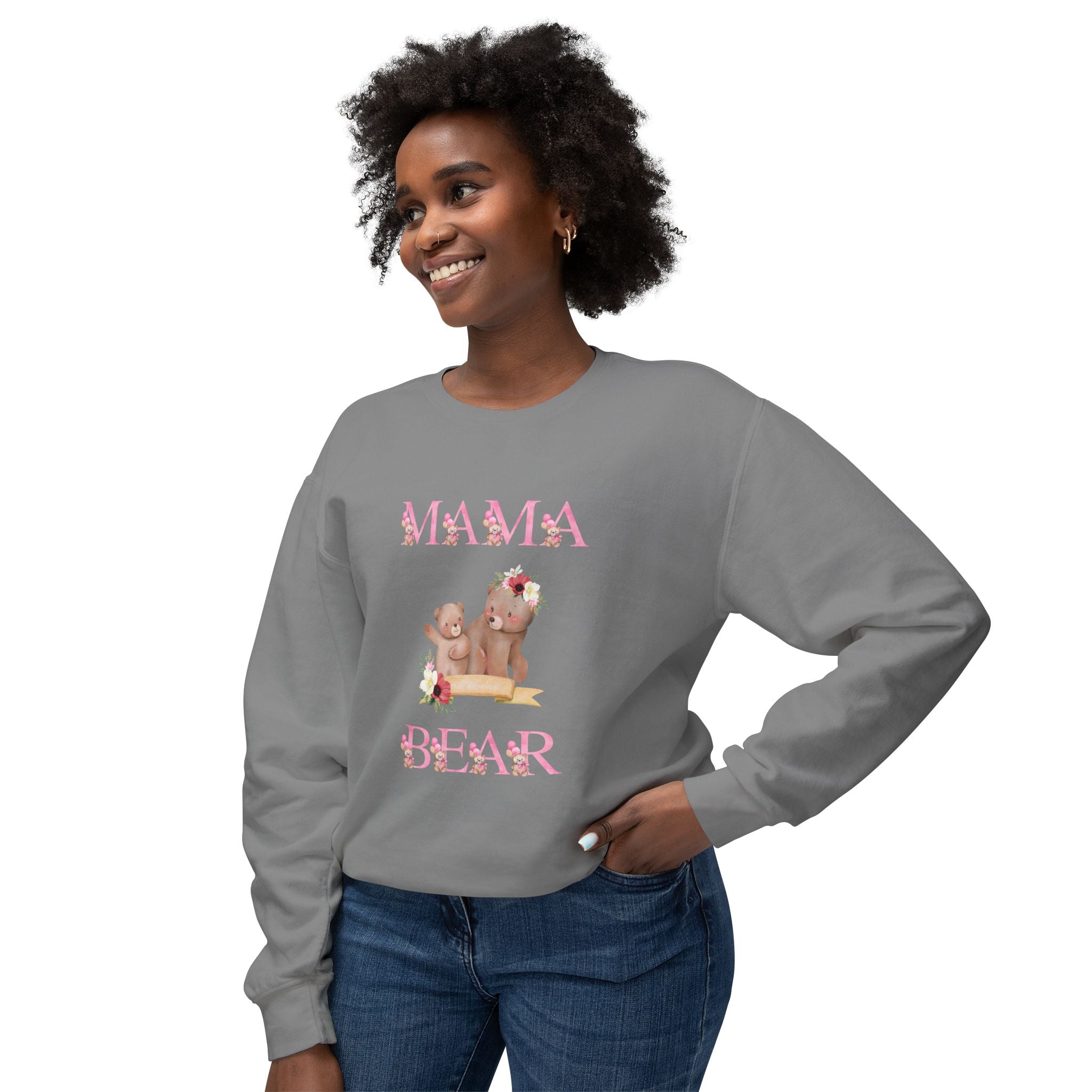 Mama Bear Unisex Lightweight Crewneck Sweatshirt