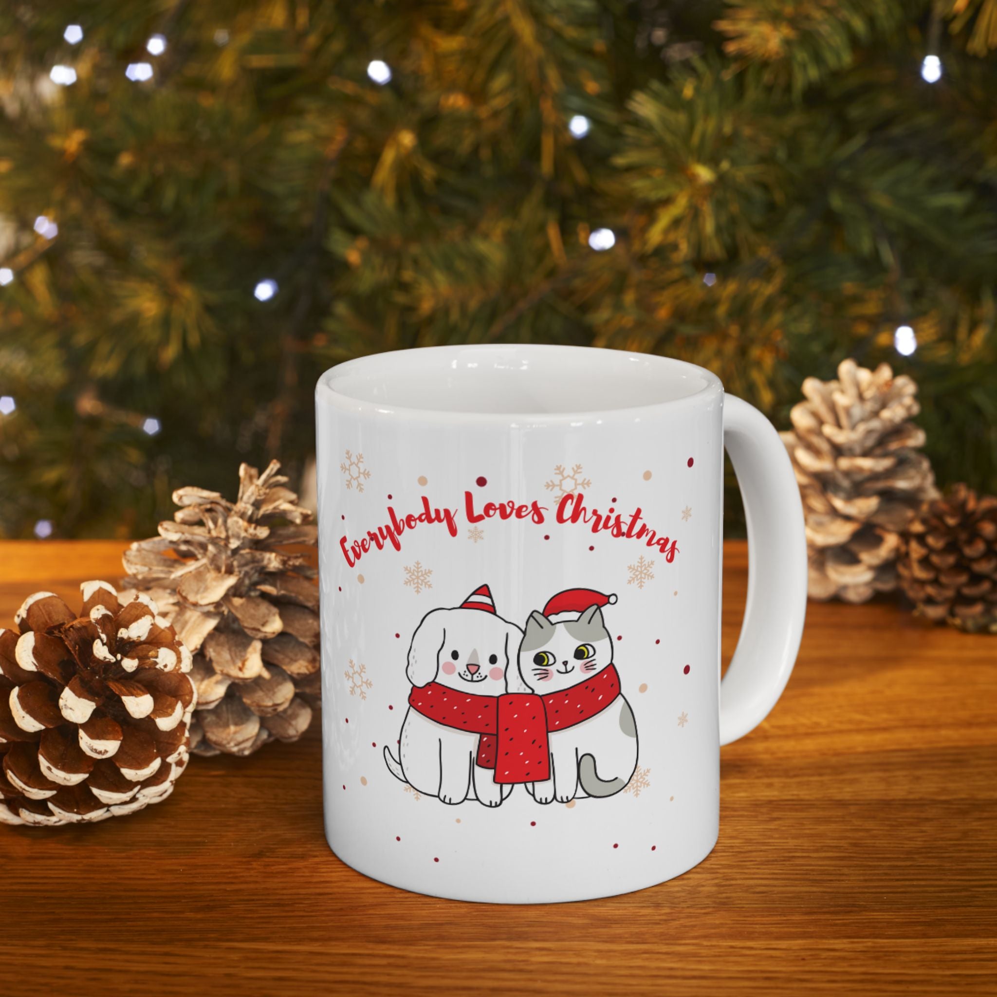 Everybody Loves Christmas Ceramic Mug, (11oz, 15oz)