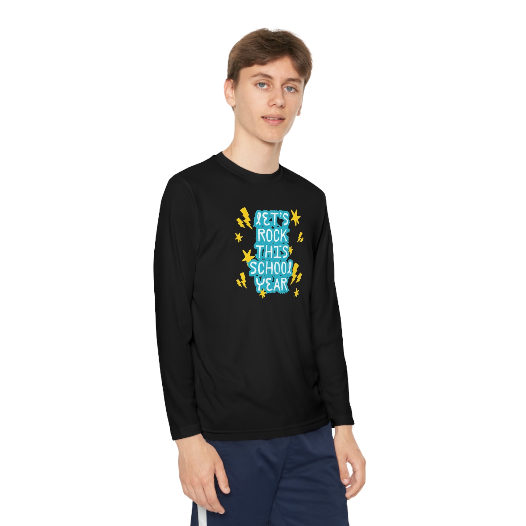 Let's Rock This School Year Youth Long Sleeve Competitor Tee