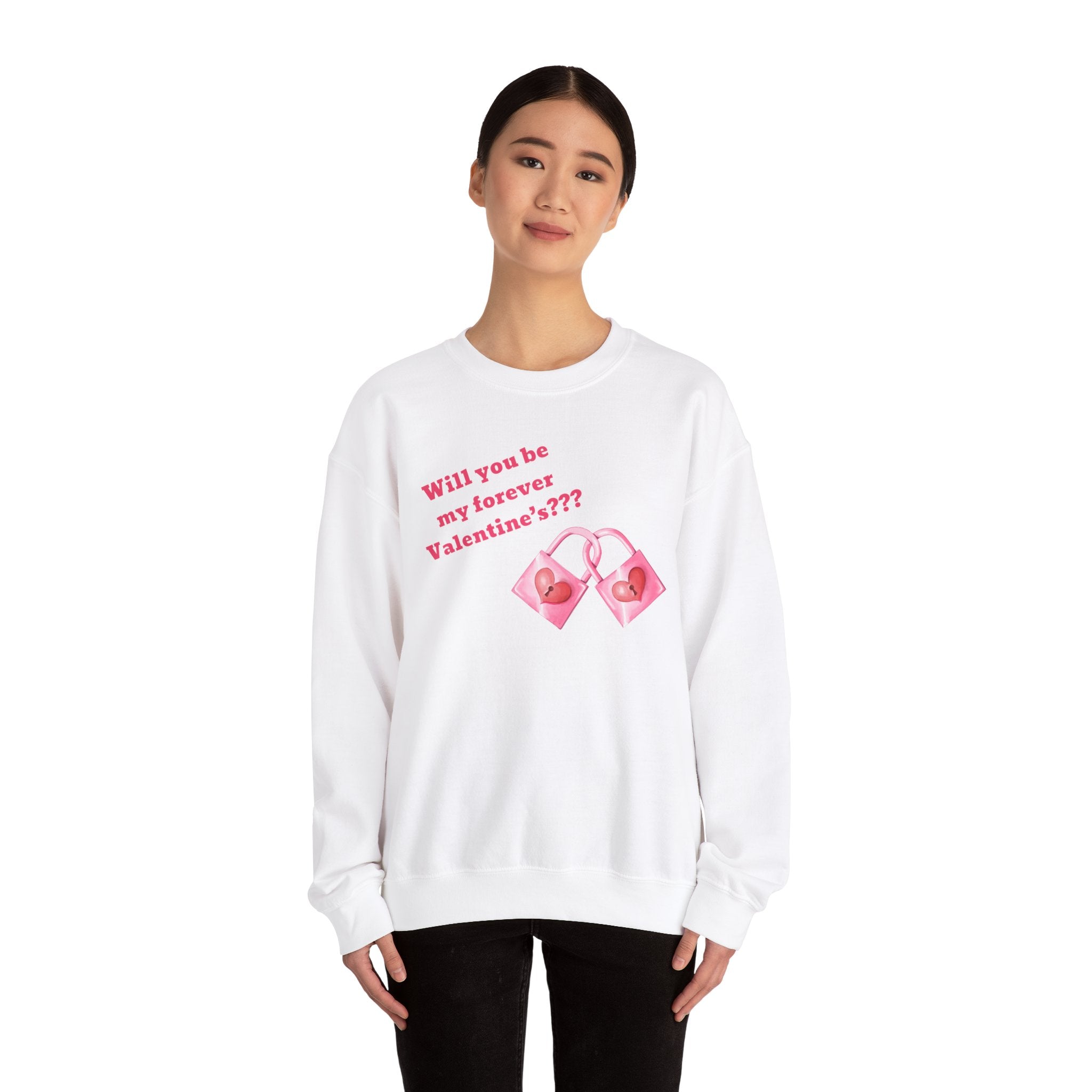 Will You Be My Forever Valentine?? Unisex Heavy Blend™ Crewneck Sweatshirt
