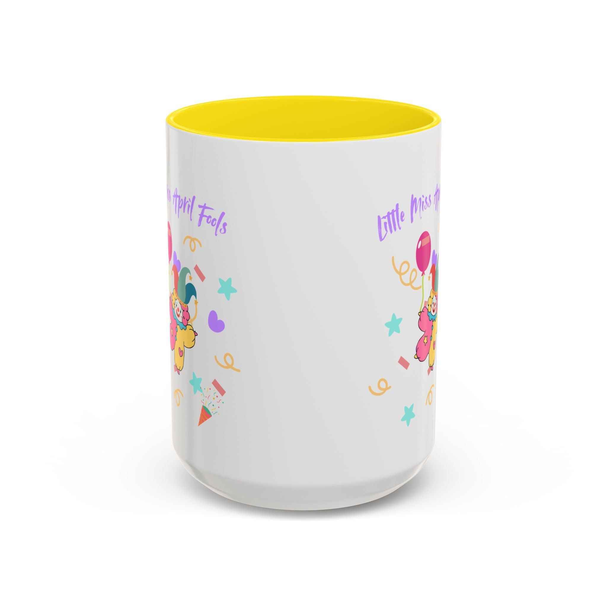Little Miss April Fool's  Day Accent Coffee Mug - Fun & Whimsical 11oz/15oz