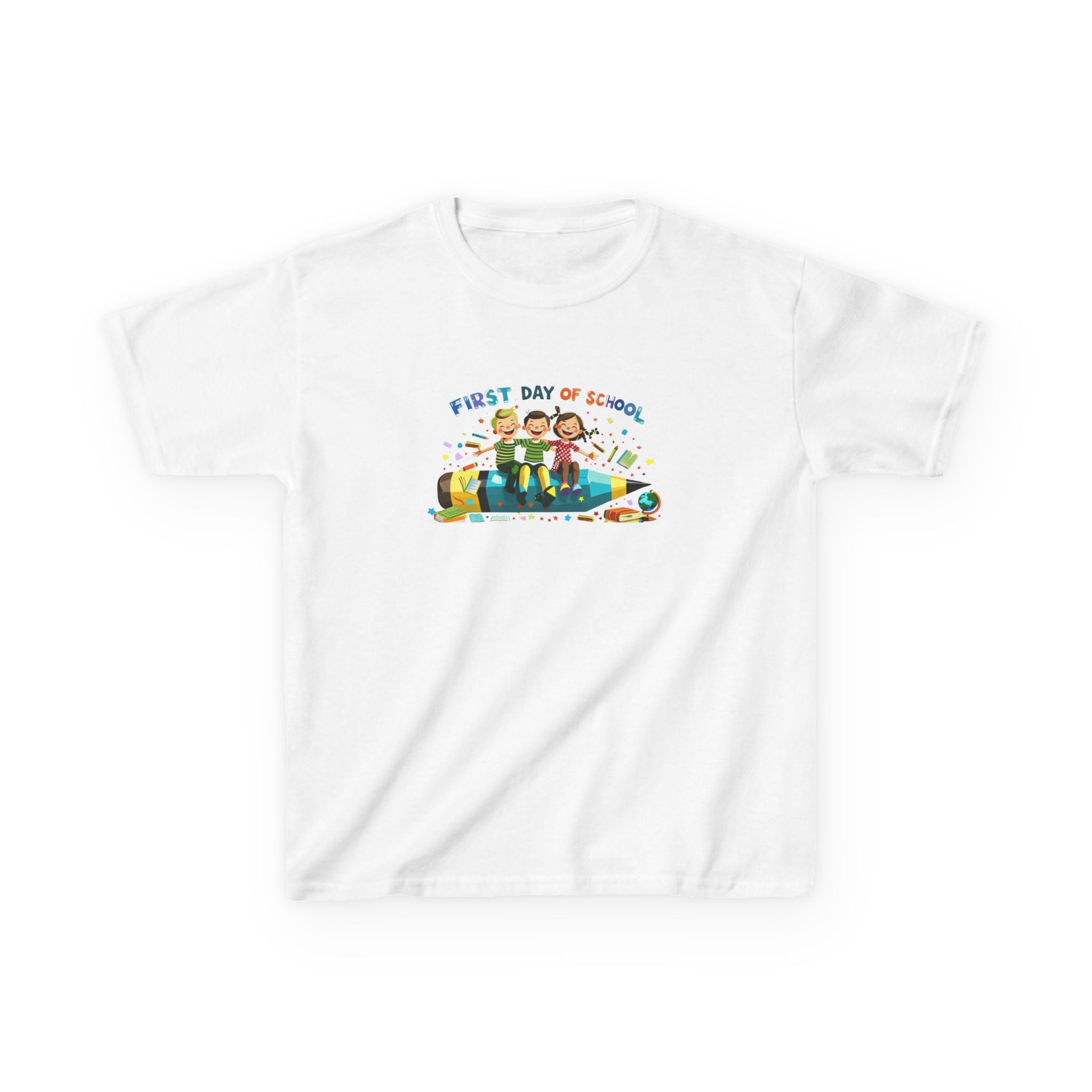 First Day of School Kids Heavy Cotton Tee