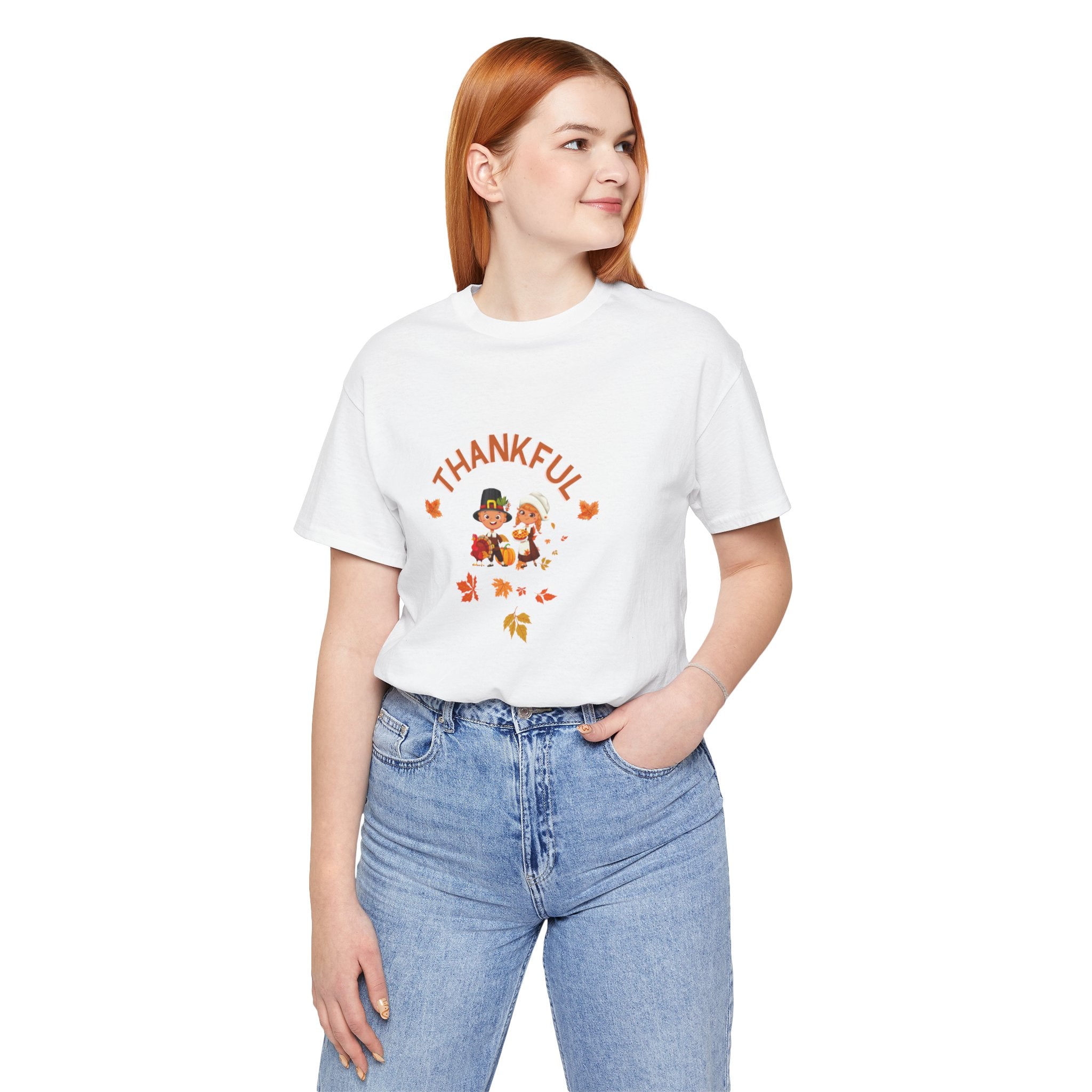 Pilgrims Turkey Day Unisex Jersey Short Sleeve Tee