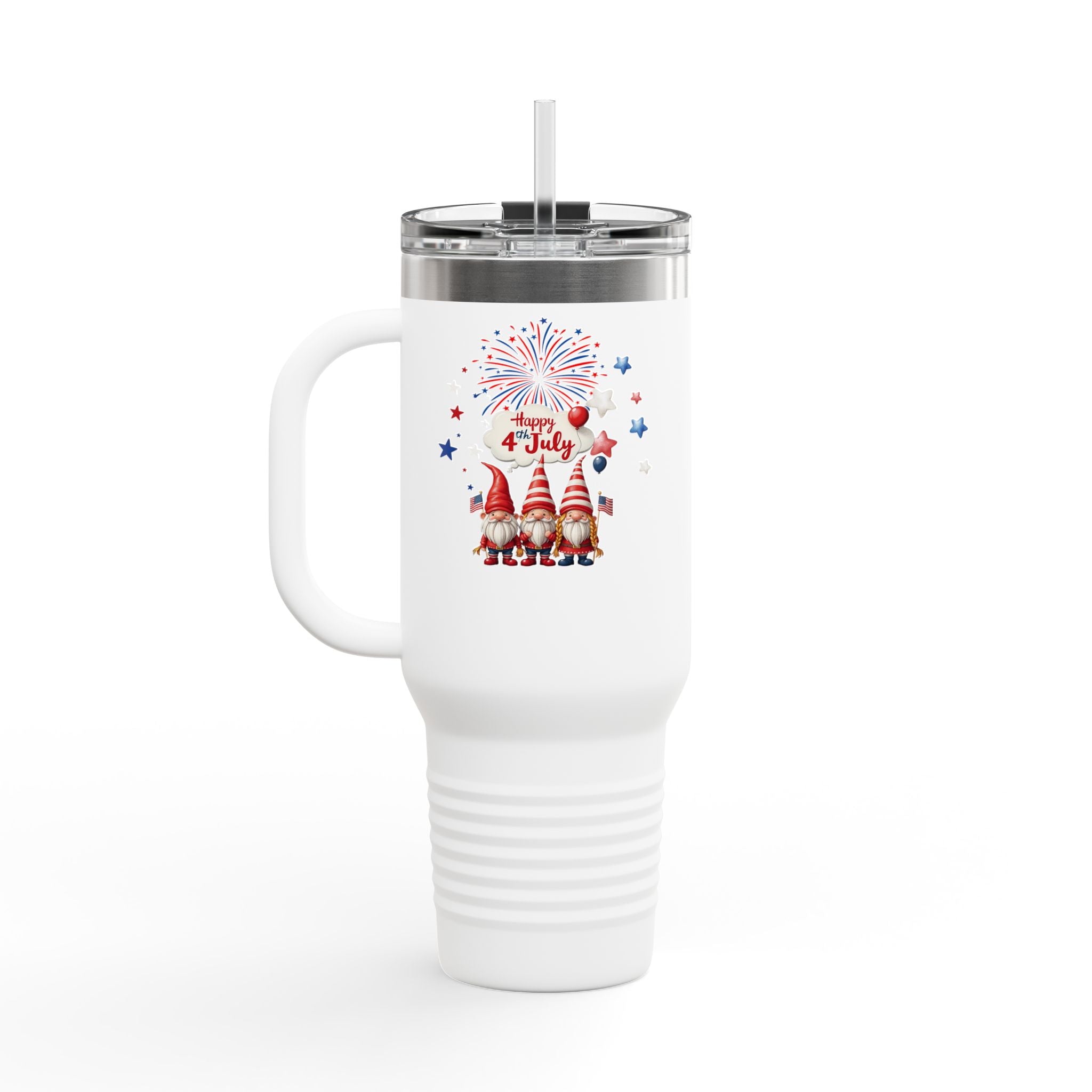 Gnome 4th of July Insulated Travel Mug - 40oz,