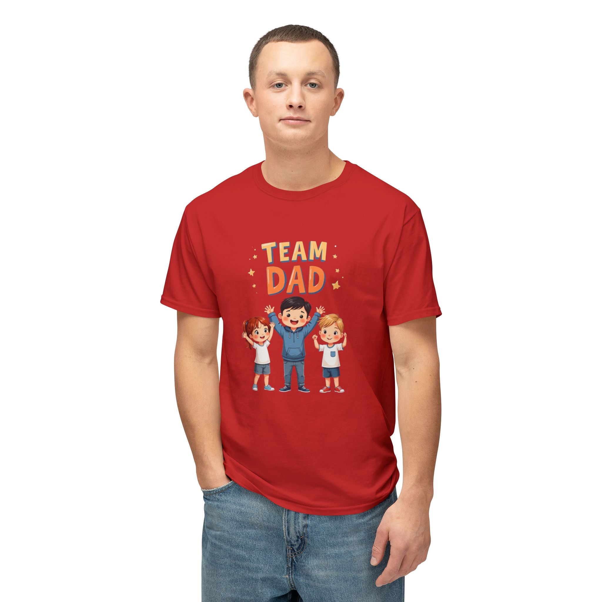 Team Dad Unisex HD Cotton T-shirt, Father’s Day Gift