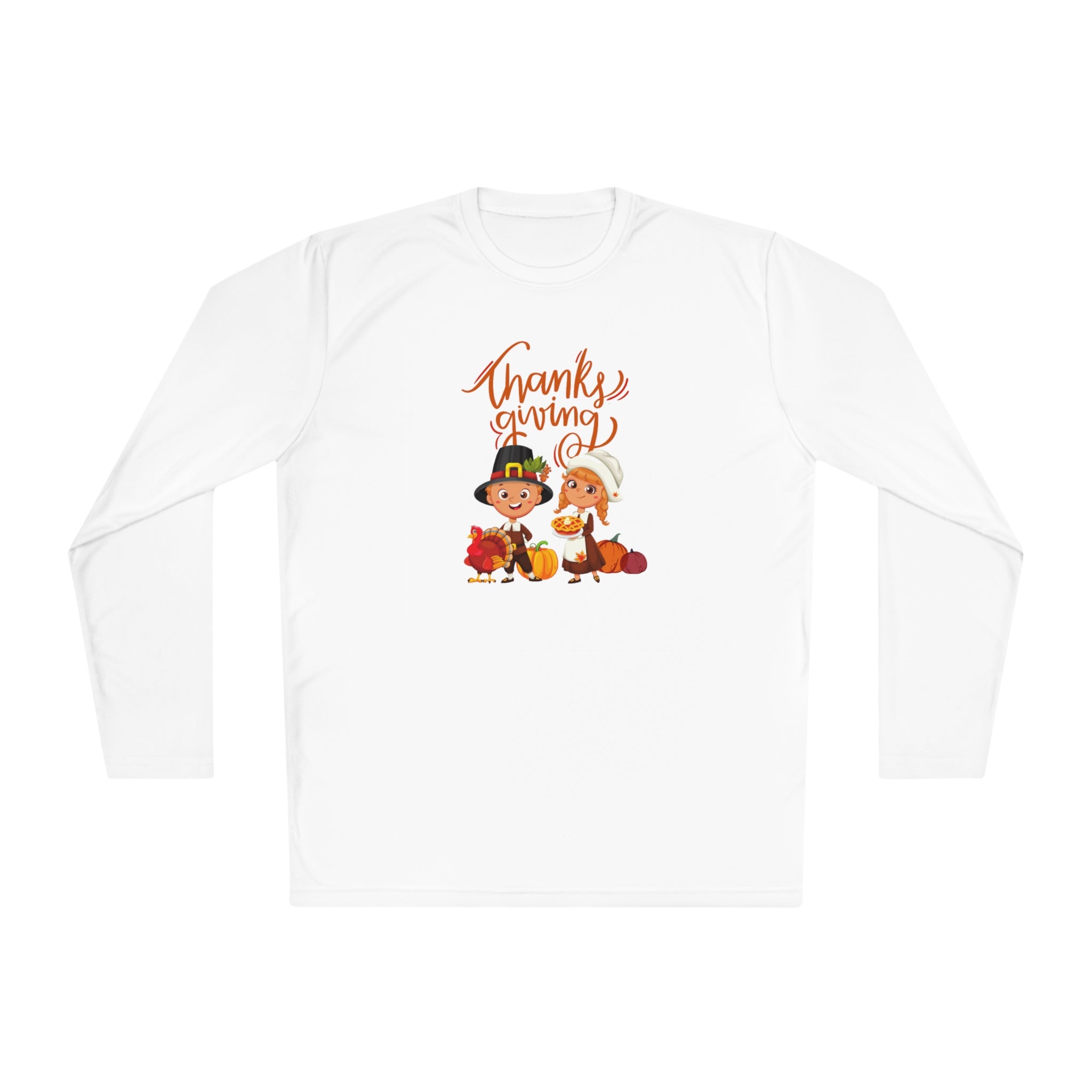 Happy Thanksgiving Unisex Lightweight Long Sleeve Tee