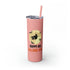 Happy All Hallows Eve Skinny Tumbler with Straw, 20oz