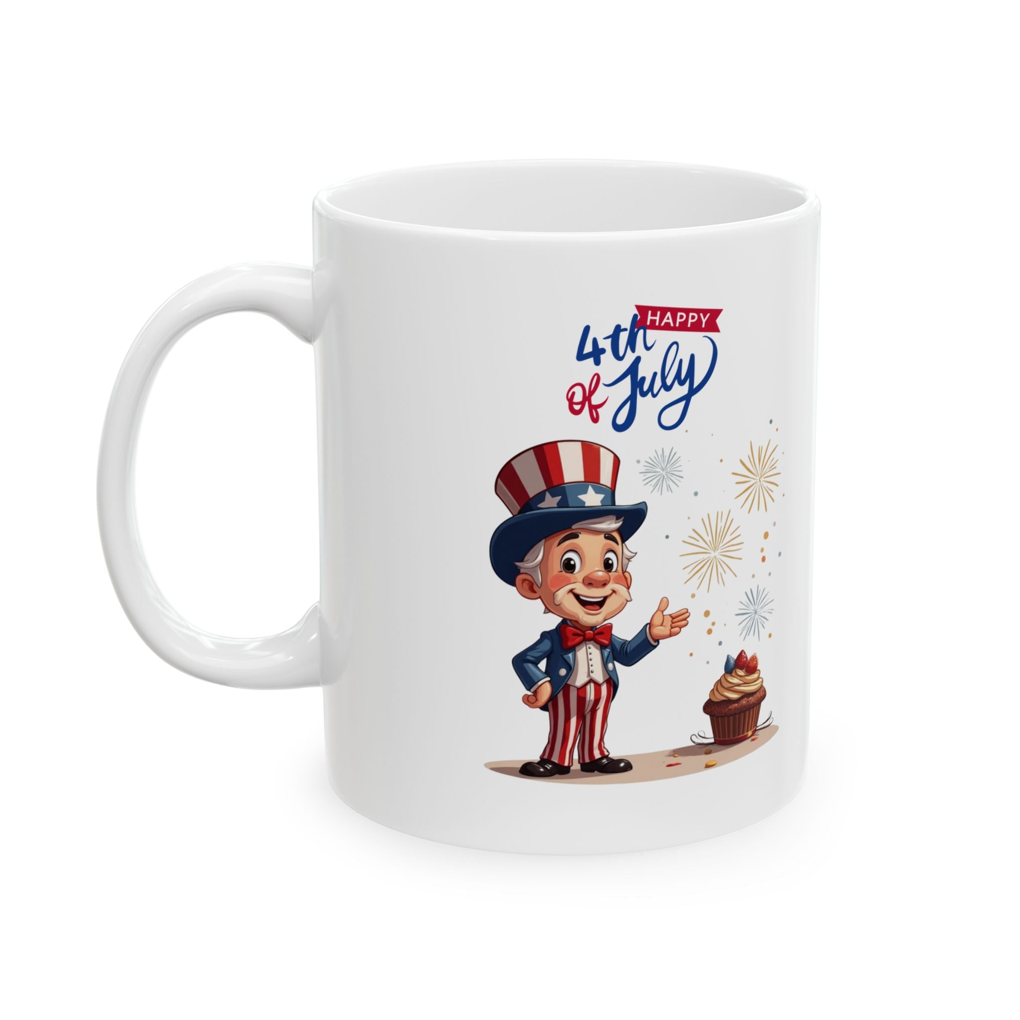 Uncle Sam Happy 4th of July Ceramic Mug