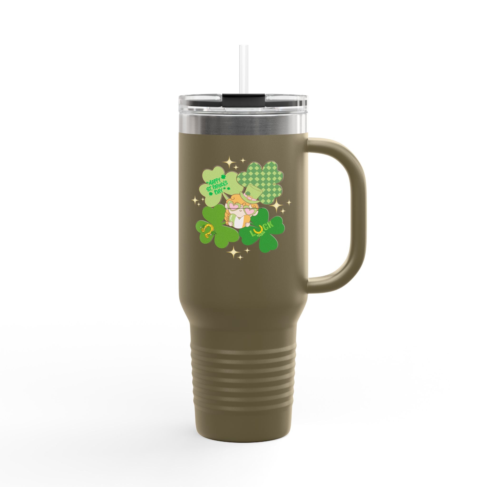 Retro St. Paddy's Day Insulated Travel Mug