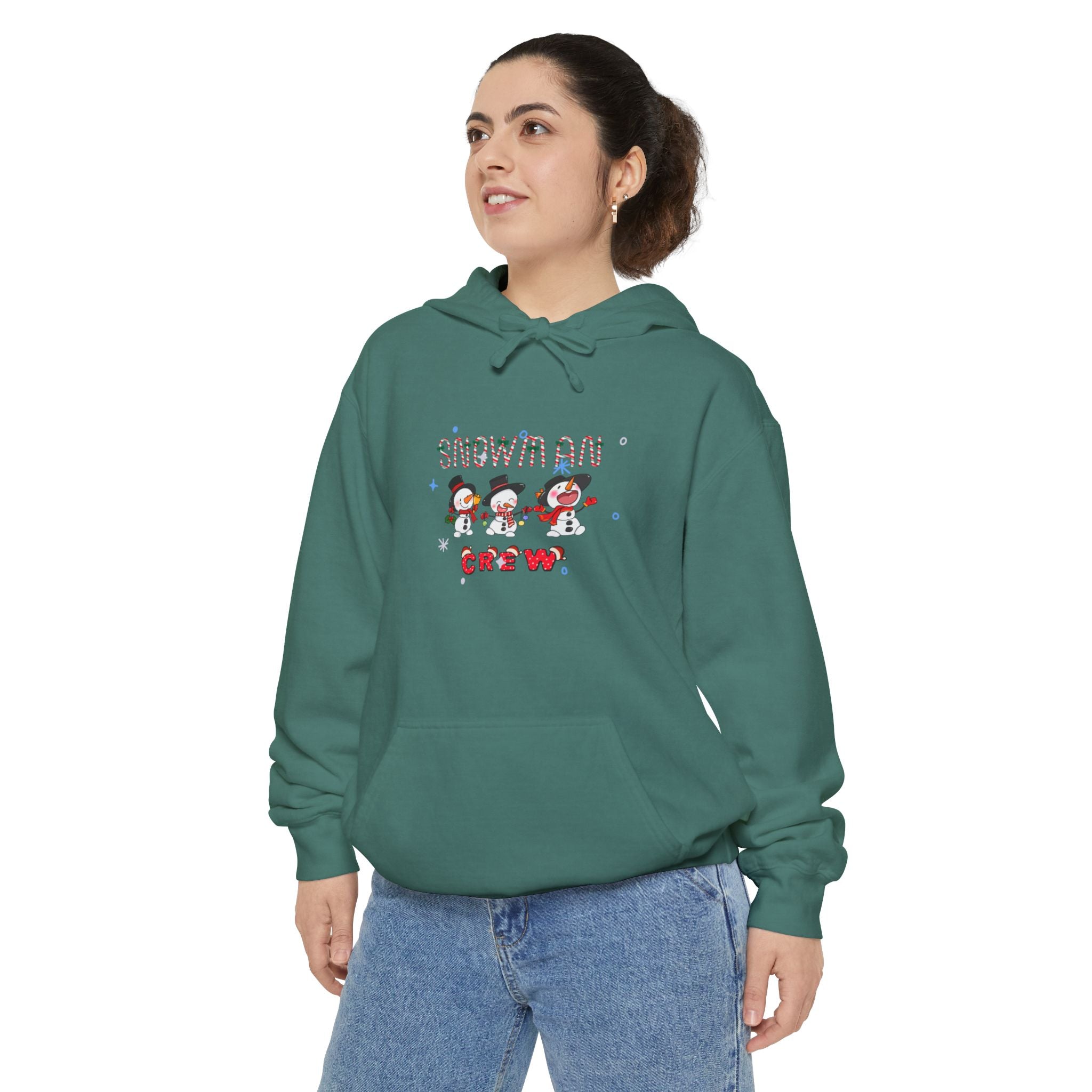 Snowman Crew Unisex Garment-Dyed Hoodie