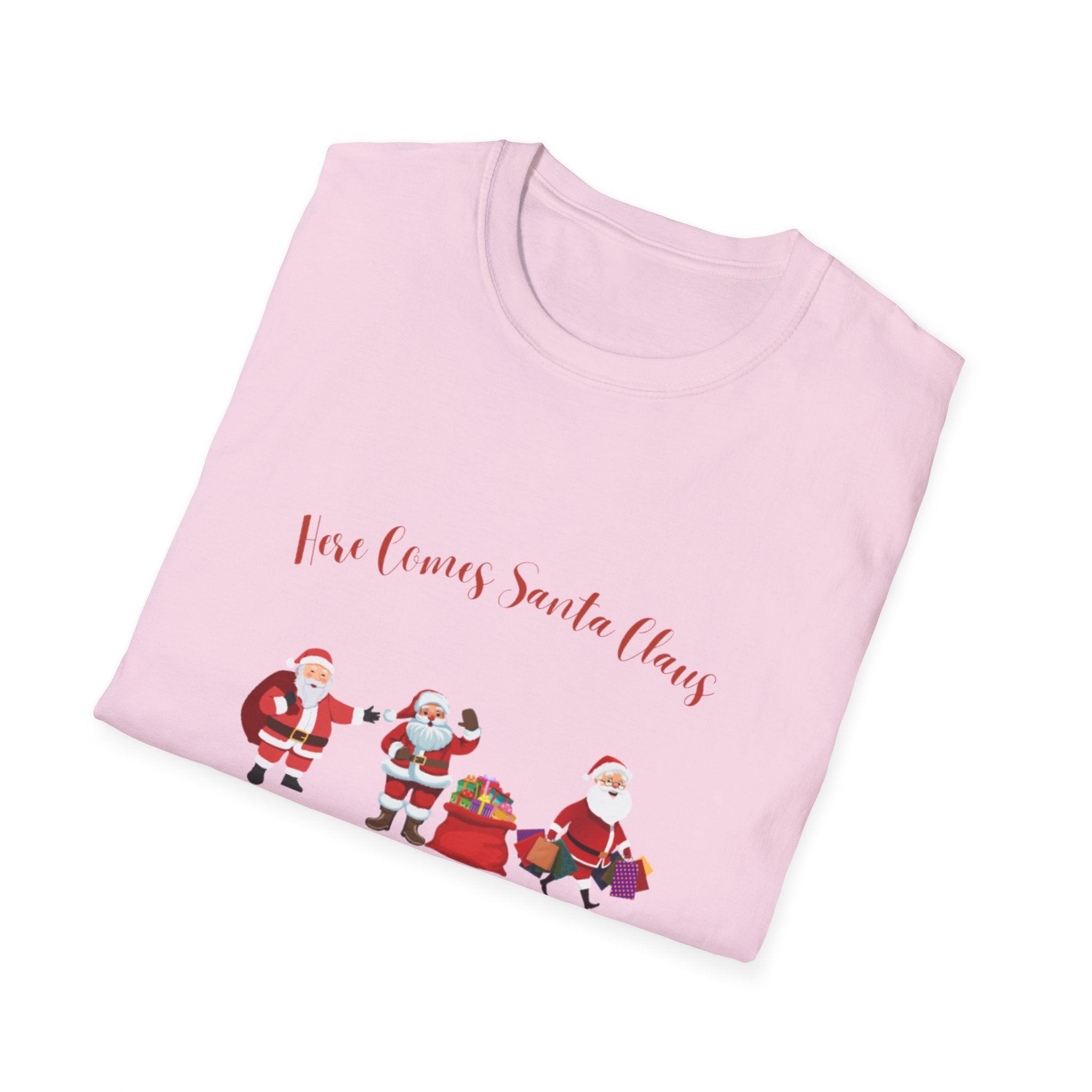 Here Comes Santa Claus Unisex Softstyle T-Shirt