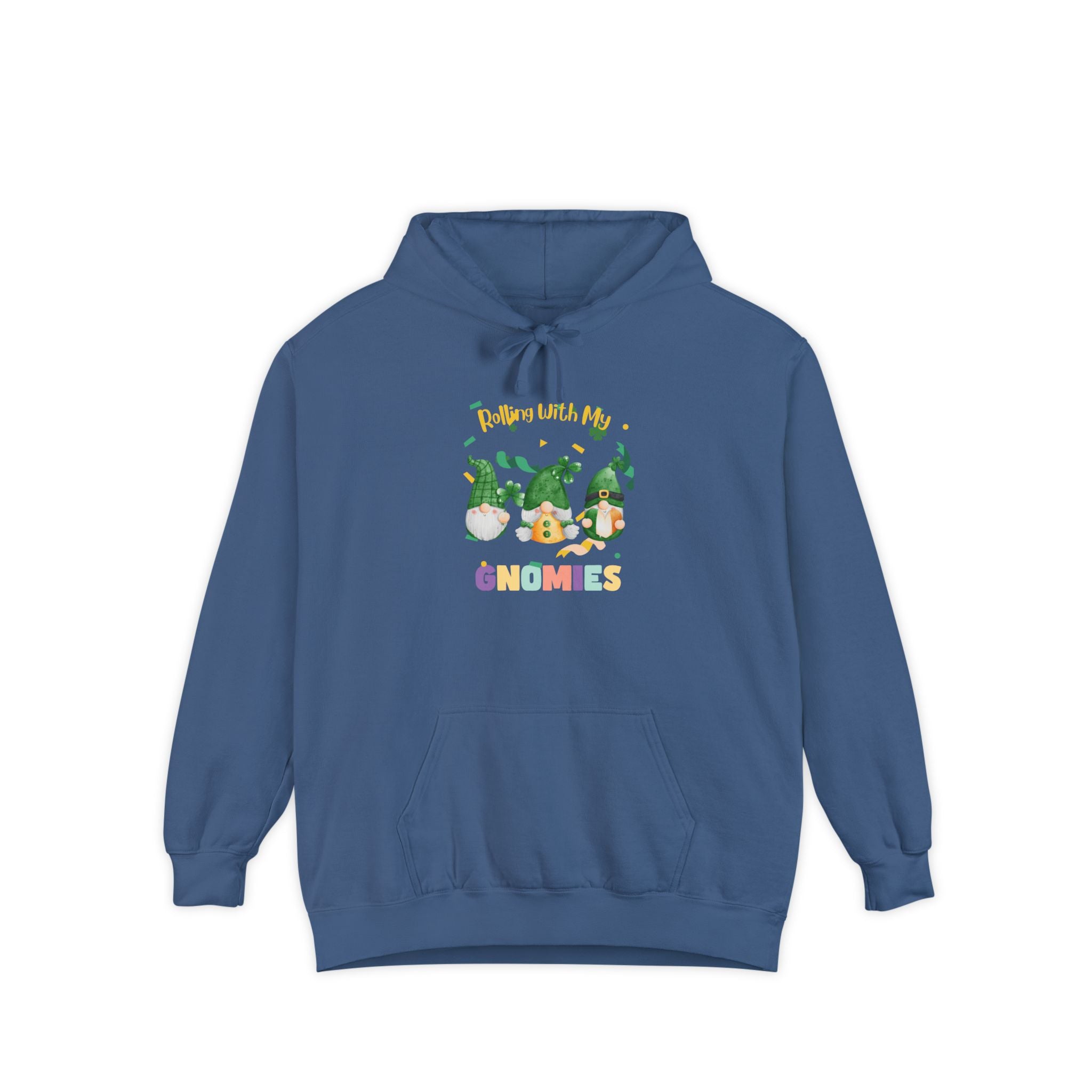 Rolling With My Gnomies Unisex Garment-Dyed Hoodie