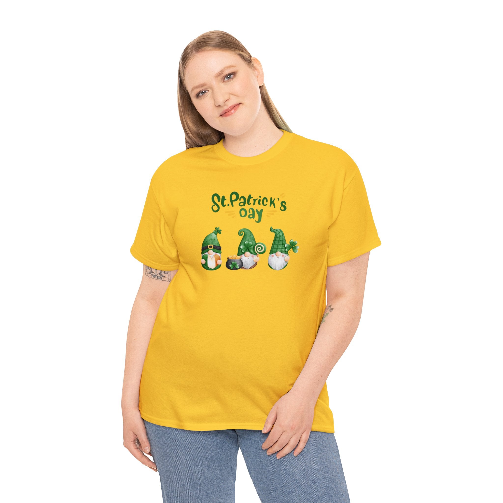 St. Patty's Day Gnome Unisex Heavy Cotton Tee