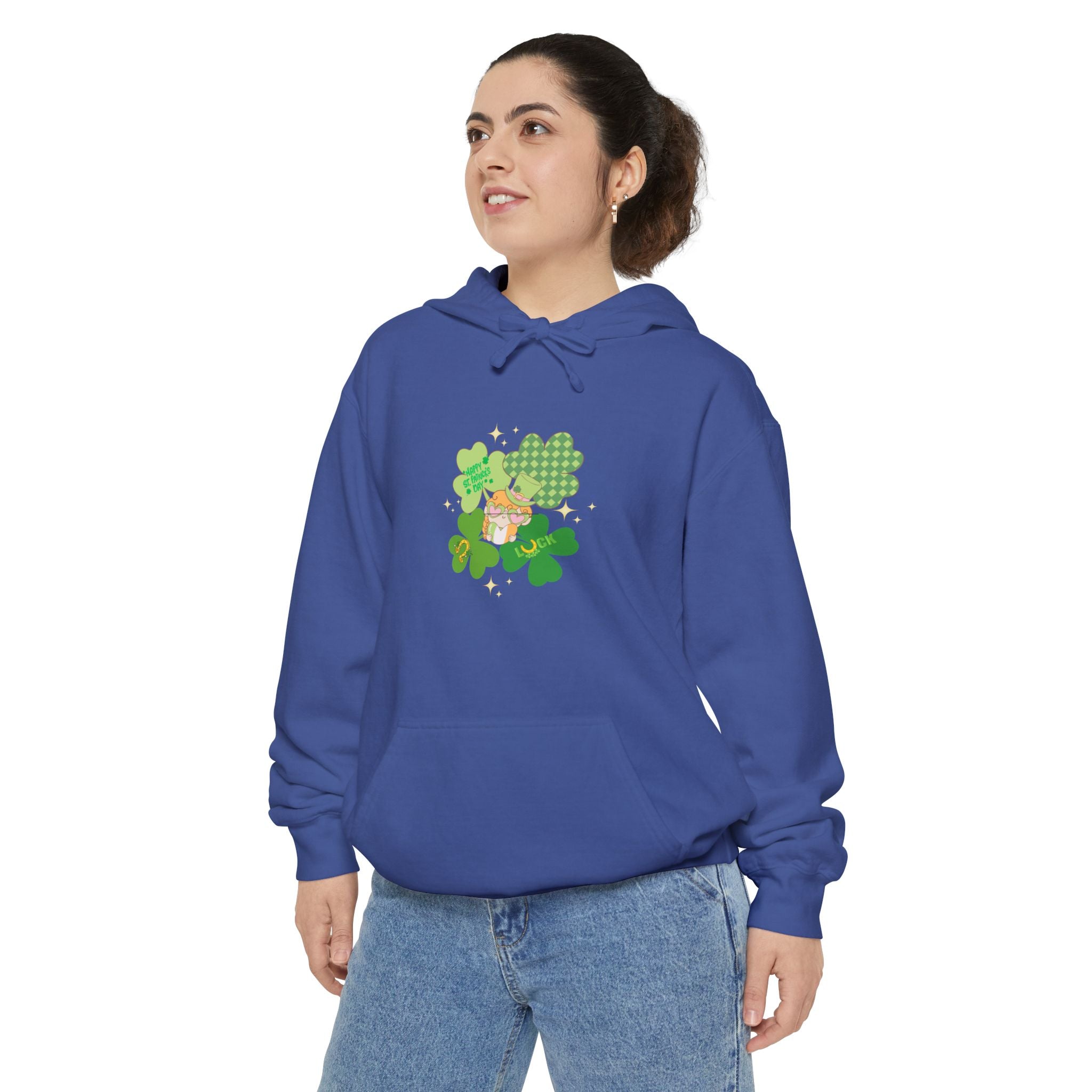 Retro St.Paddy's Day Unisex Garment-Dyed Hoodie