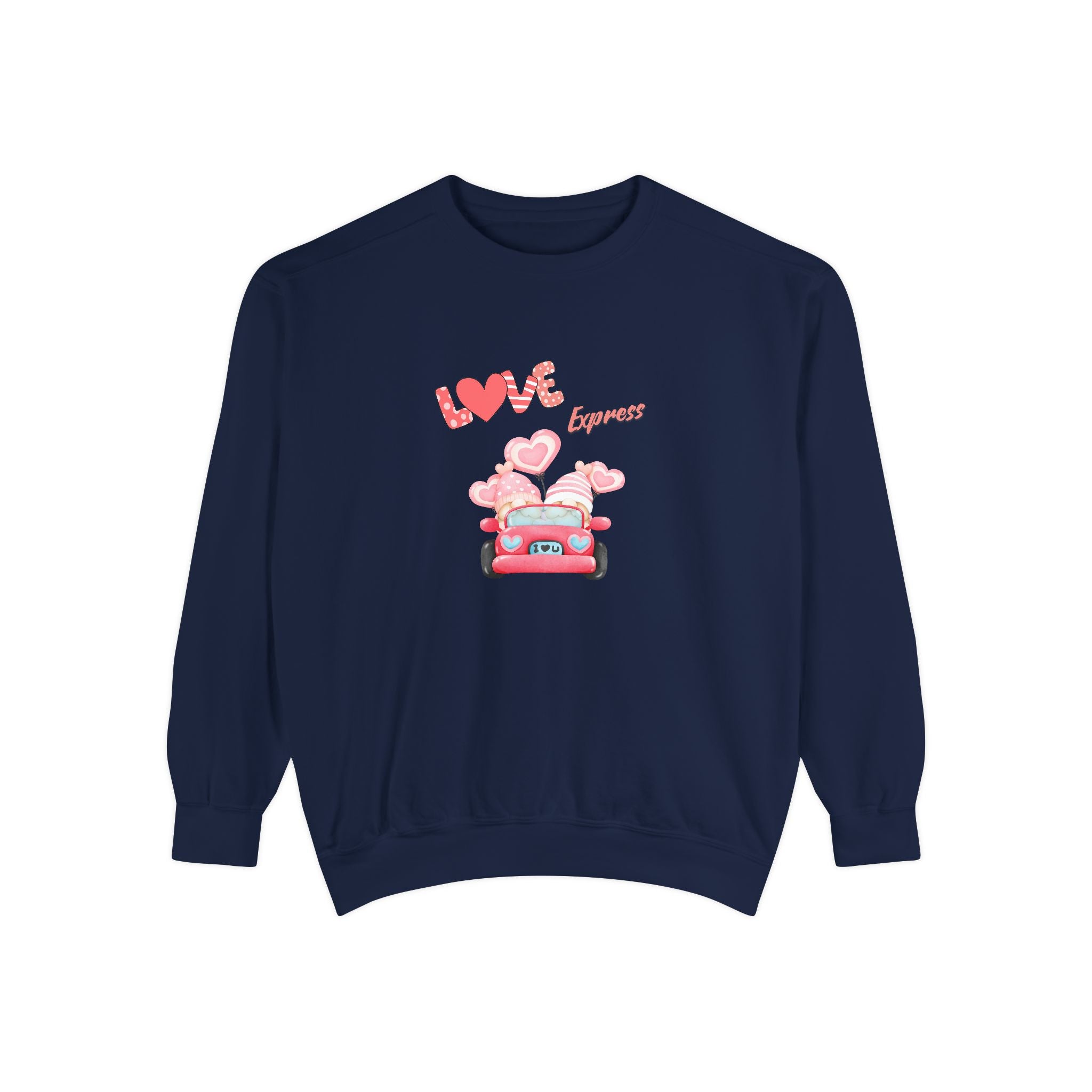 Love Express Unisex Garment-Dyed Sweatshirt