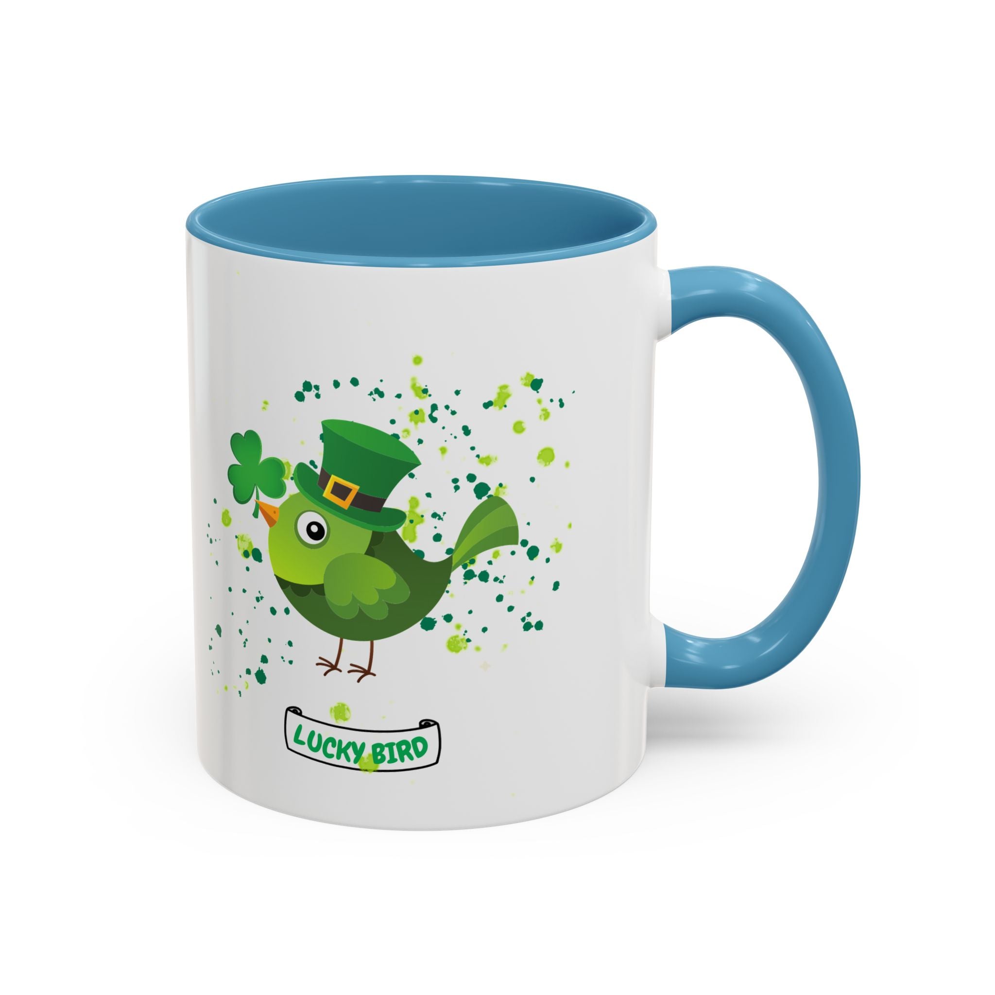 Lucky Bird St. Patrick's Day Coffee Mug - Green Accent 11/15oz