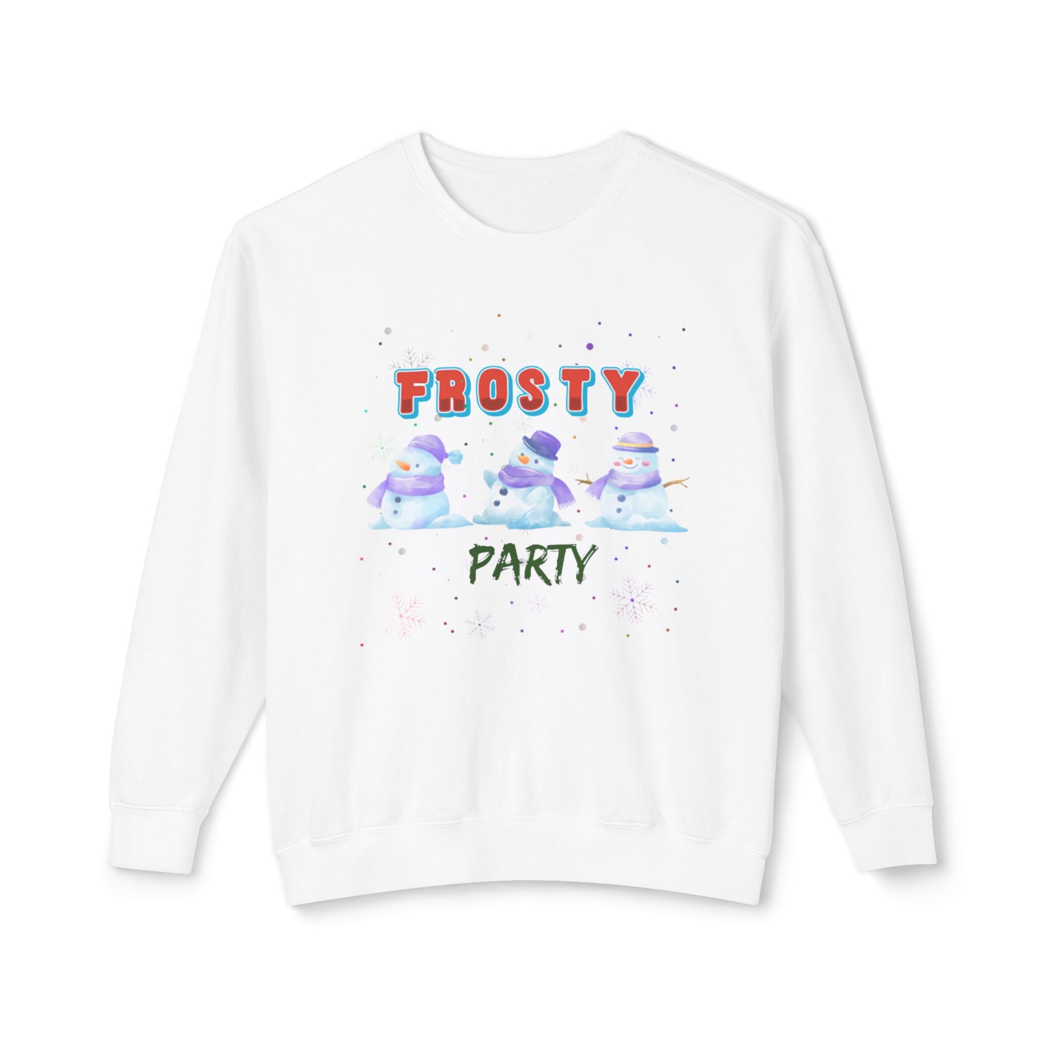 Frosty Party Unisex Lightweight Crewneck Sweatshirt