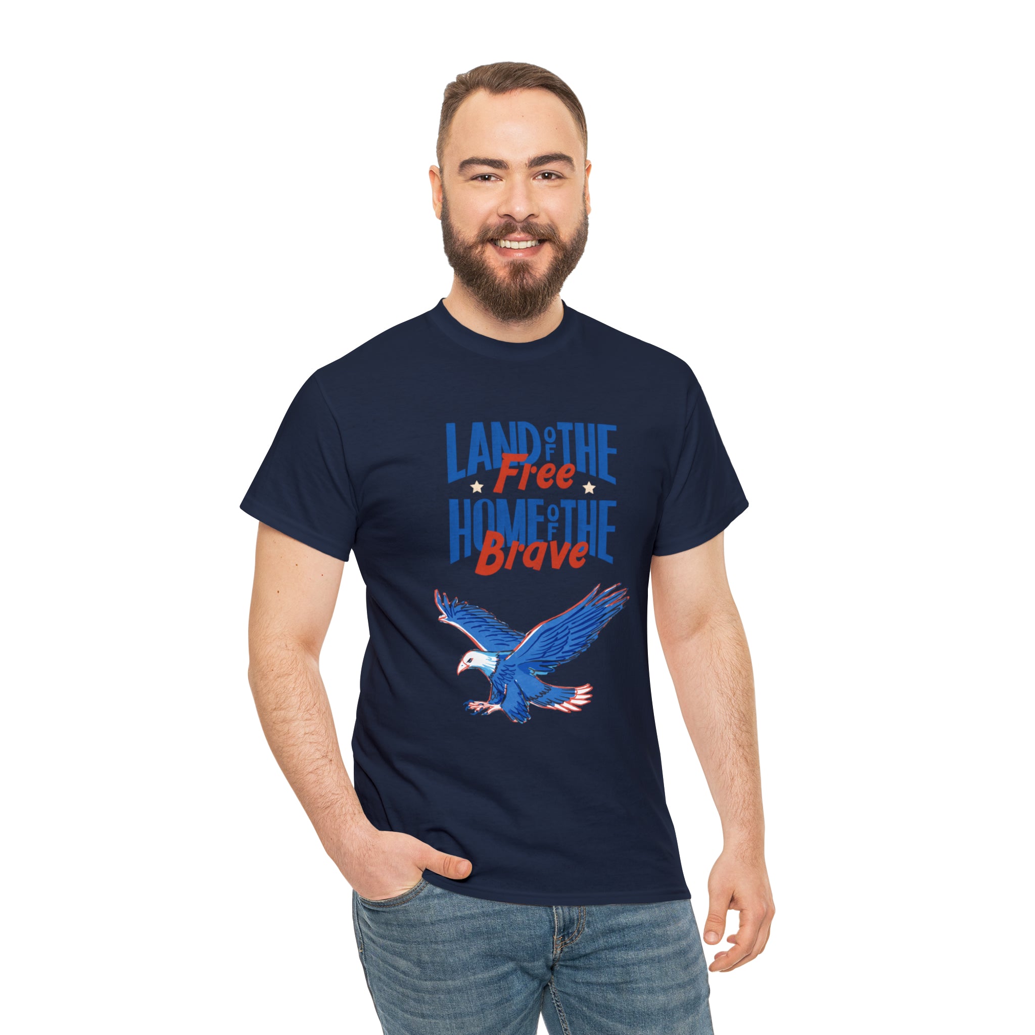 Land Of The Free Home Of The Brave Unisex Heavy Cotton Tee