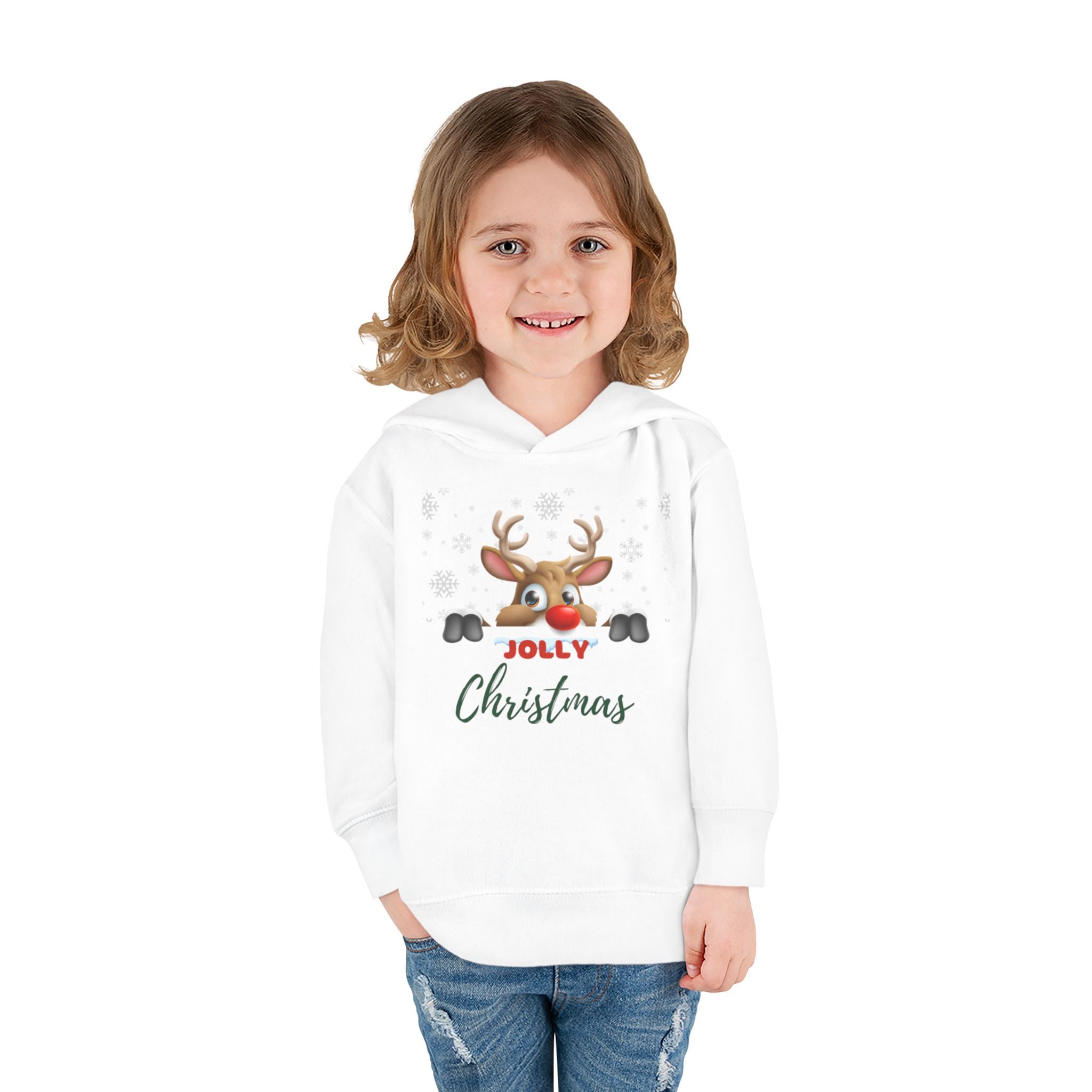 Jolly Christmas Toddler Pullover Fleece Hoodie