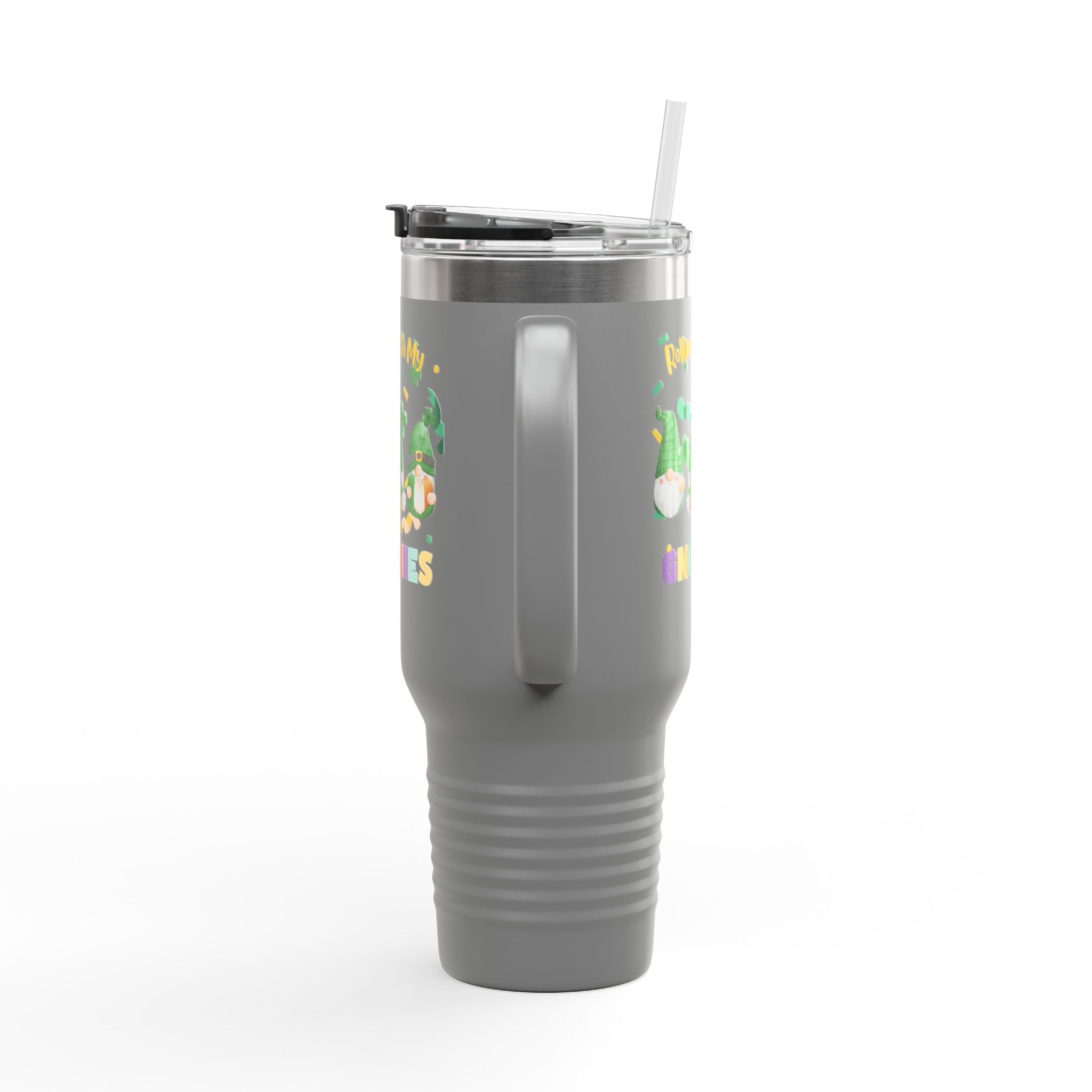 Rolling With My Gnomies Insulated Travel Mug - 40oz with Straw