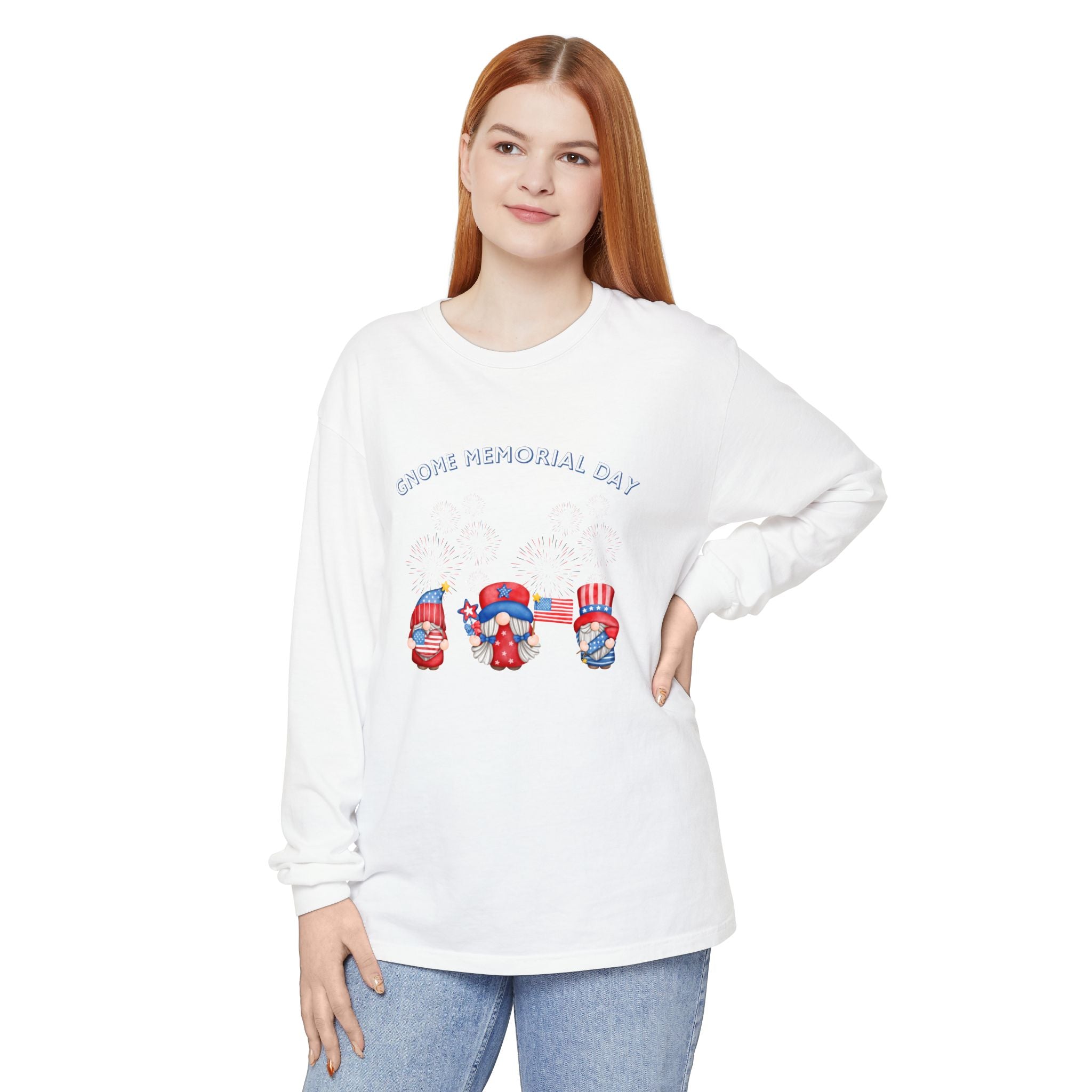 Gnome Memorial Day Long Sleeve T-Shirt