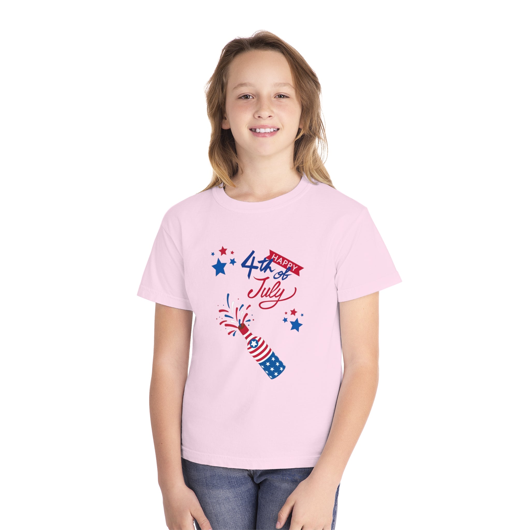 Happy 4th Of July Celebration Youth Midweight Tee