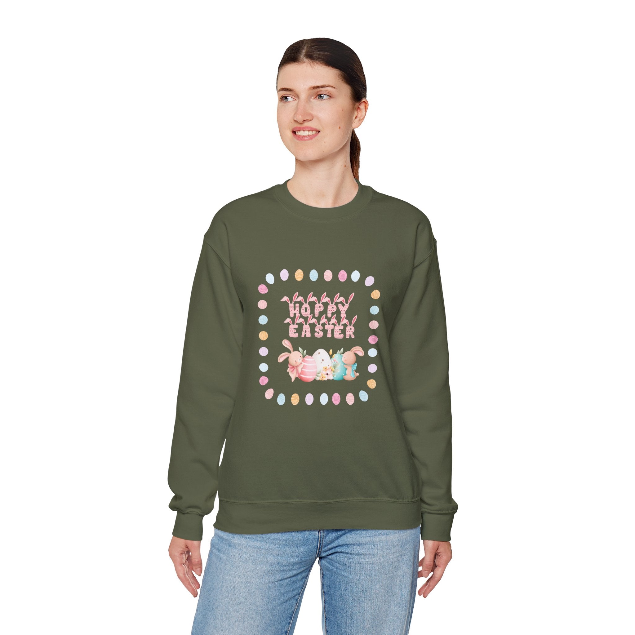 Hoppy Easter Crewneck Sweatshirt  Unisex Heavy Blend