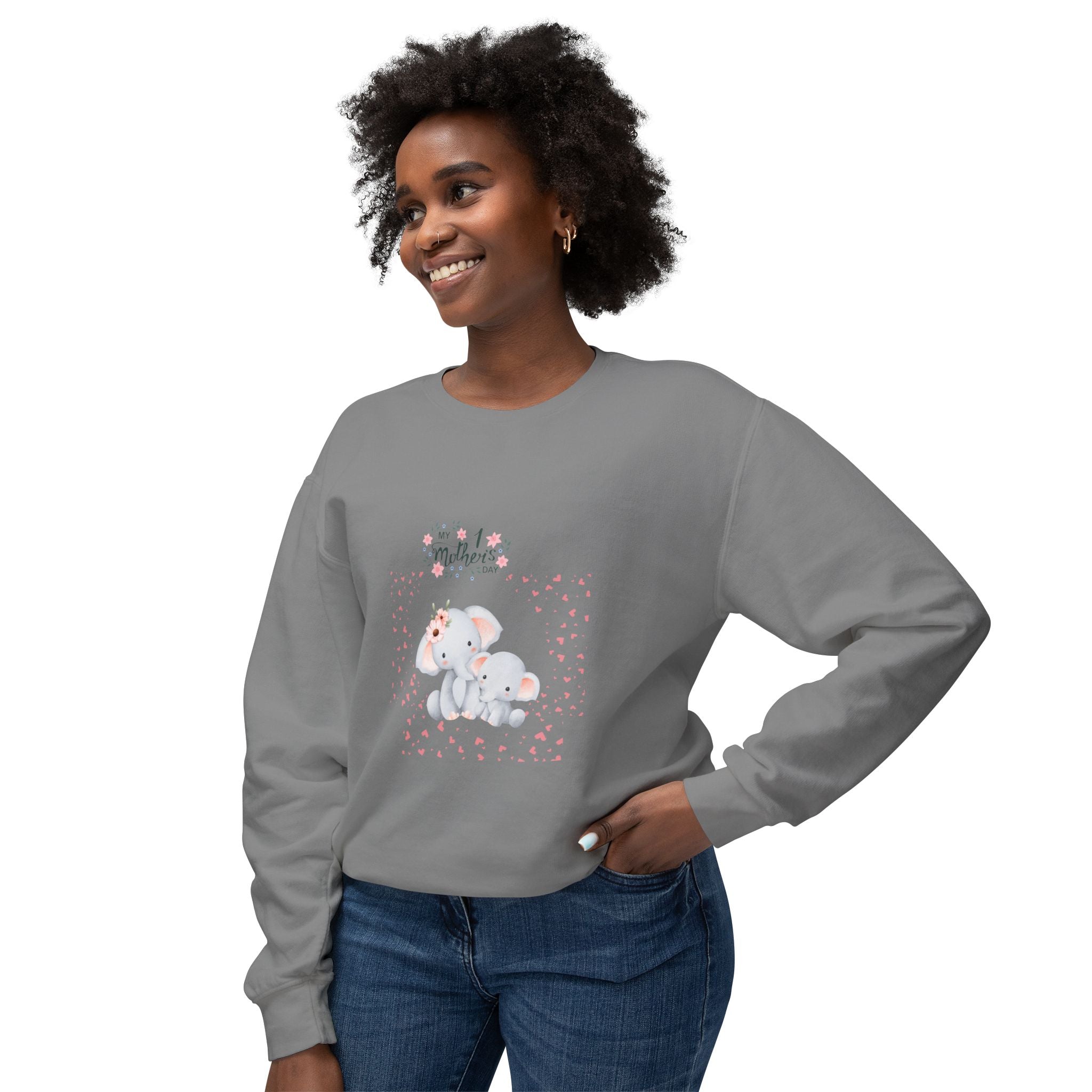 My 1st Mother's Day Unisex Lightweight Crewneck