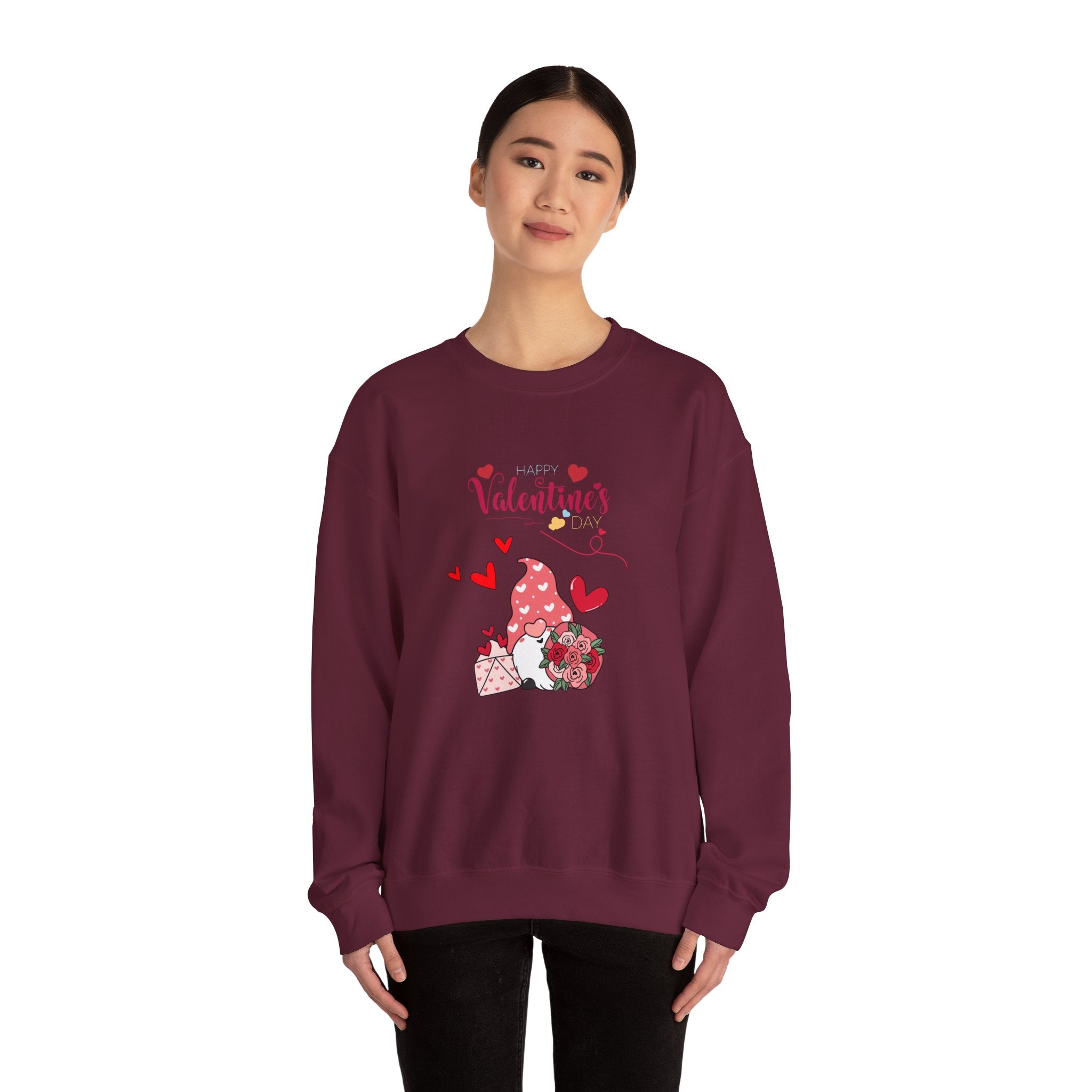 Gnome Valentine's Day Unisex Heavy Blend™ Crewneck Sweatshirt