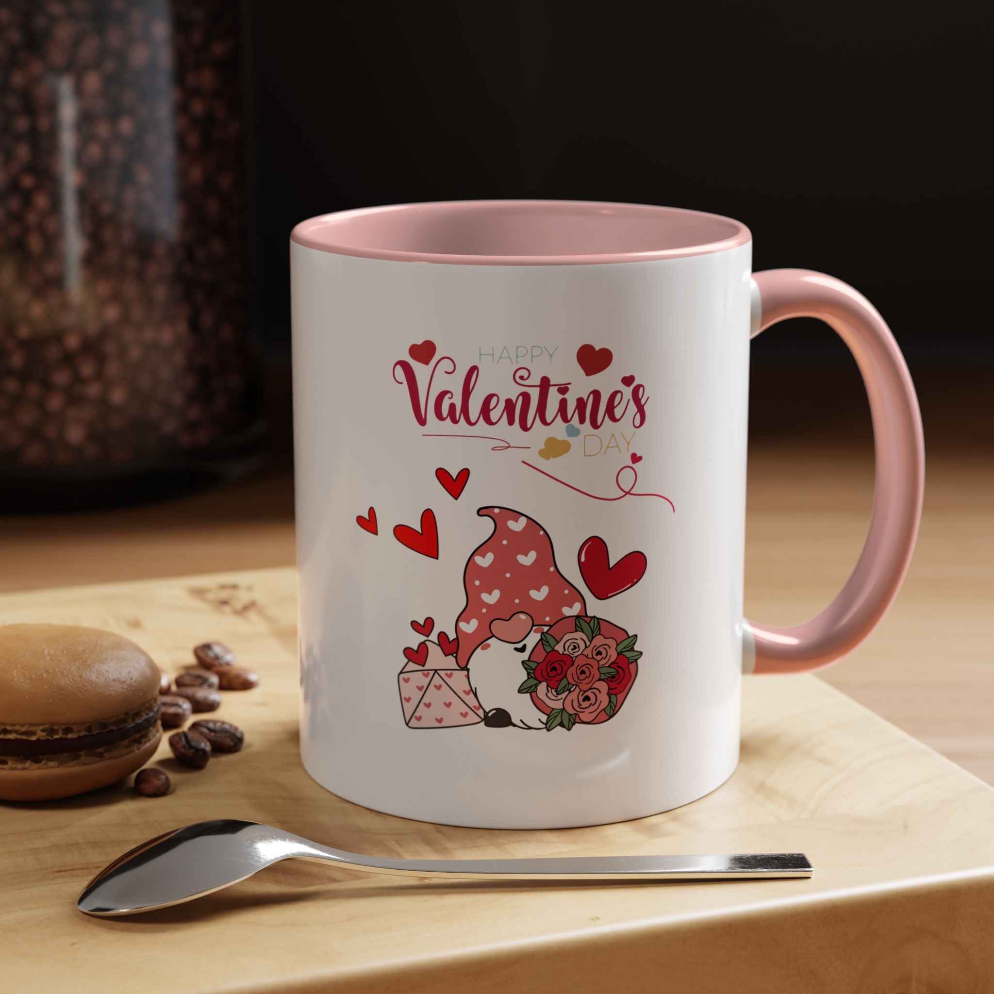 Gnome Valentine's Day Accent Coffee Mug (11, 15oz)