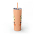 Happy All Hallows Eve Skinny Tumbler with Straw, 20oz