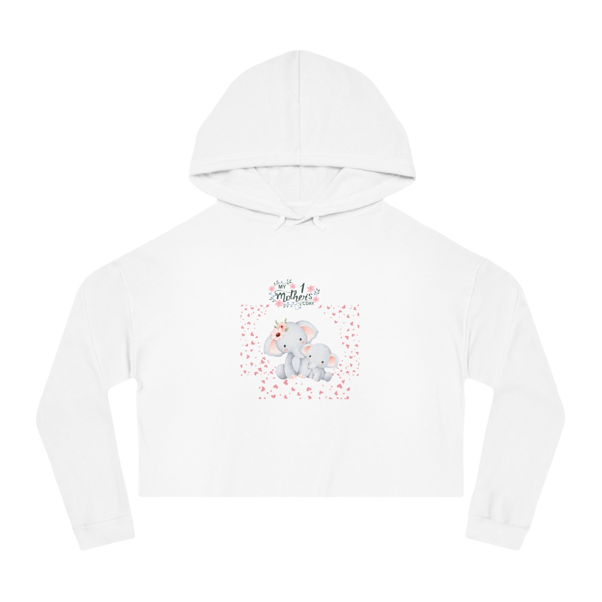 My 1st Mother's Day Cropped Hooded Sweatshirt