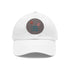 Best Dad Ever Hat with Leather Patch (Round)