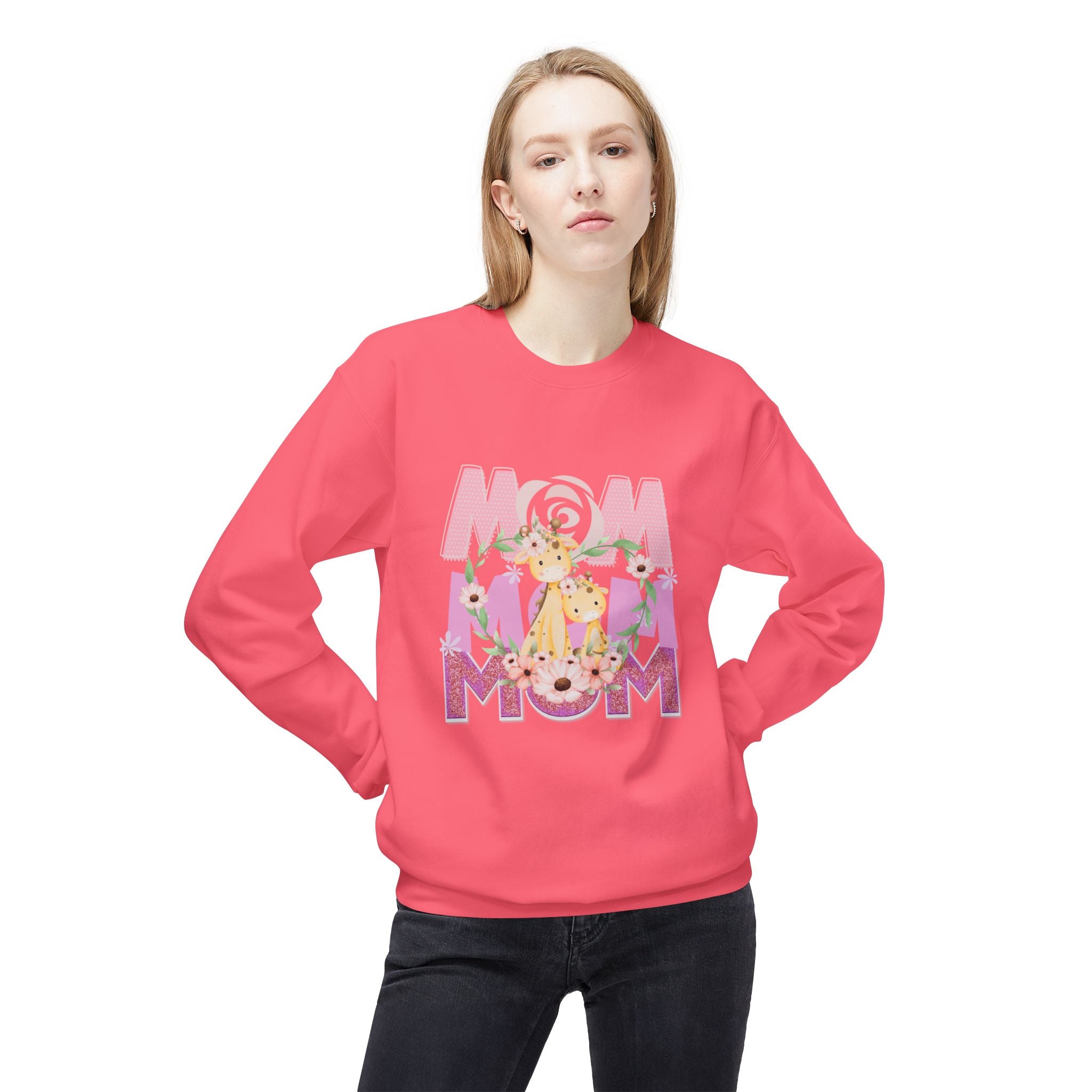 Floral Mom Crewneck Sweatshirt - Midweight & Softstyle