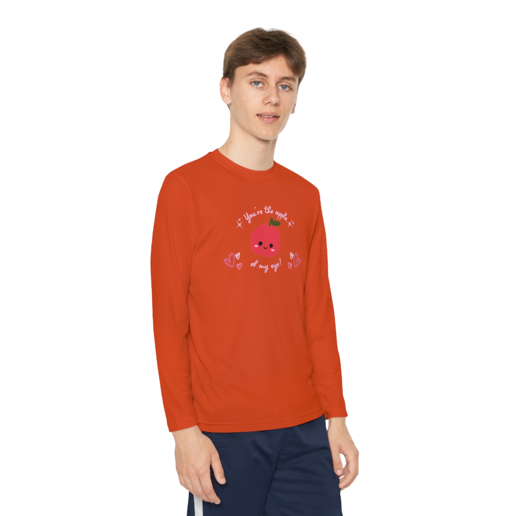 You Are The Apple Of My Eyes Youth Long Sleeve Competitor Tee