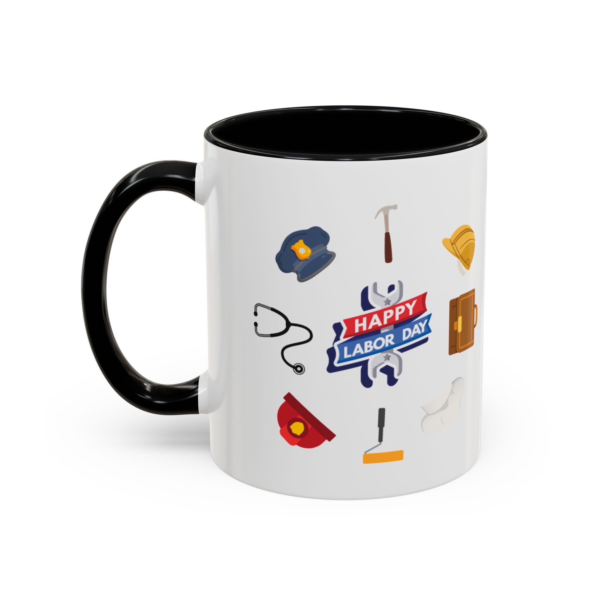 Happy Labor Day Wishes Accent Coffee Mug (11, 15oz)