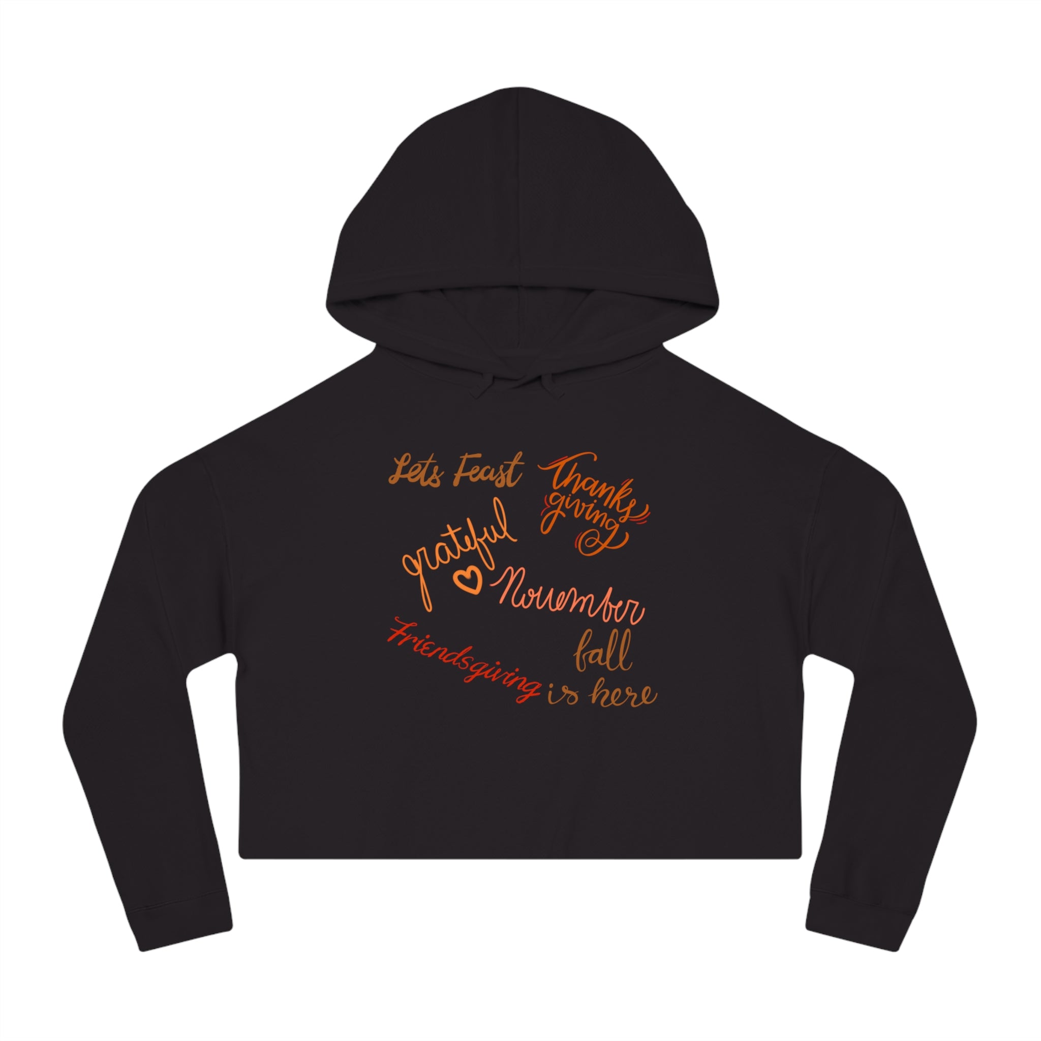 Thanksgiving Season Women’s Cropped Hooded Sweatshirt