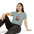 Happy 4th of July Teddy Bear Couple  Crop Top
