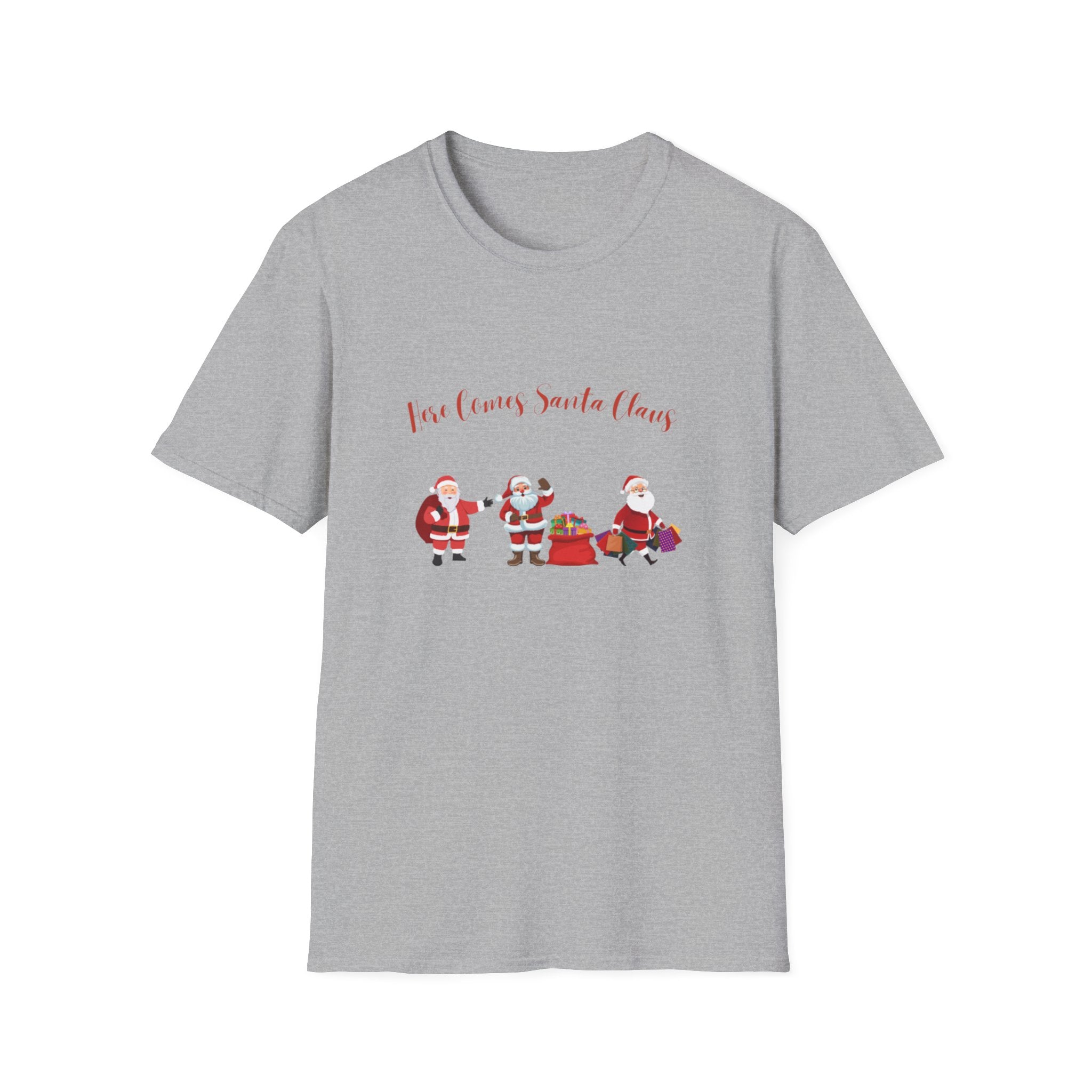 Here Comes Santa Claus Unisex Softstyle T-Shirt