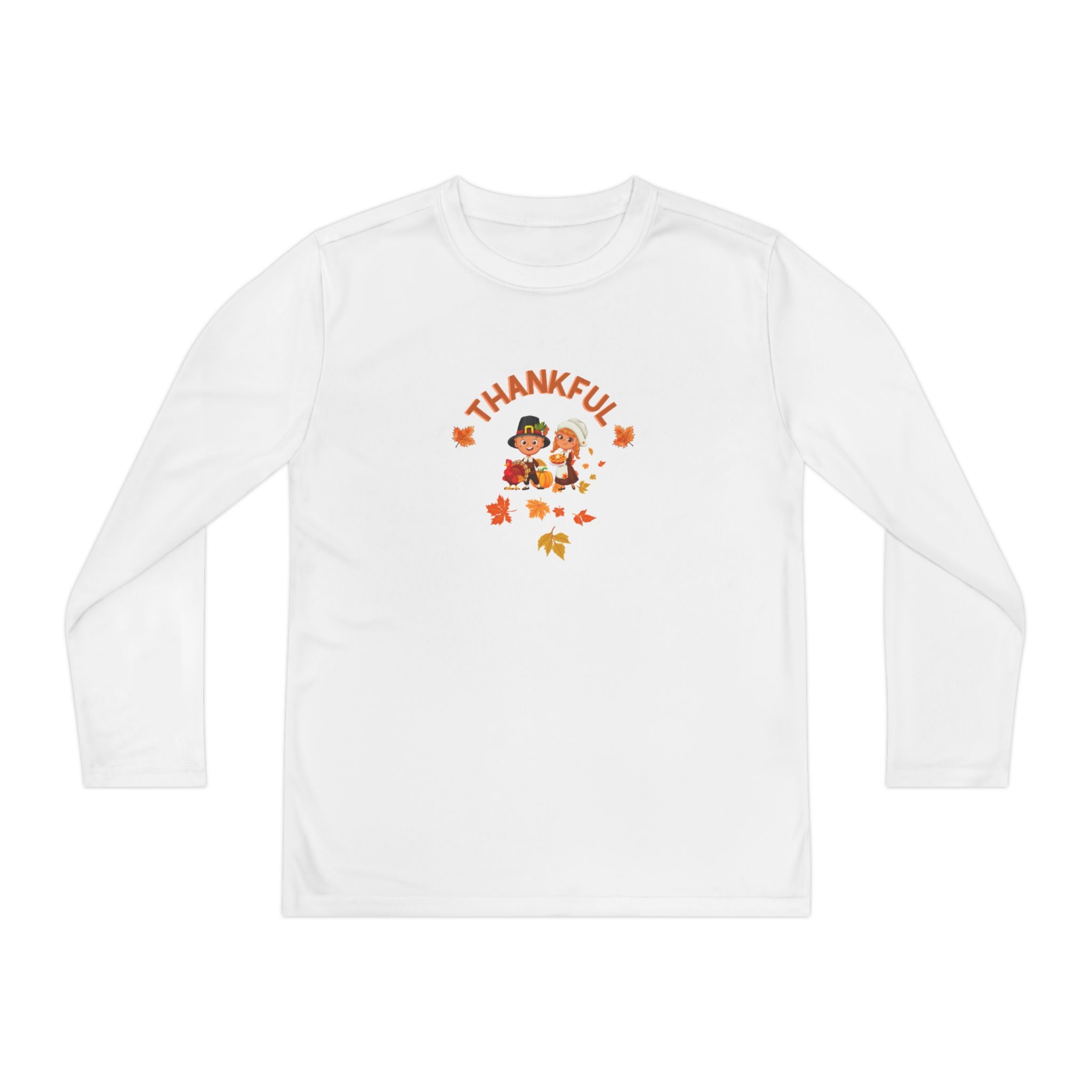 Pilgrims Turkey Day Youth Long Sleeve Competitor Tee